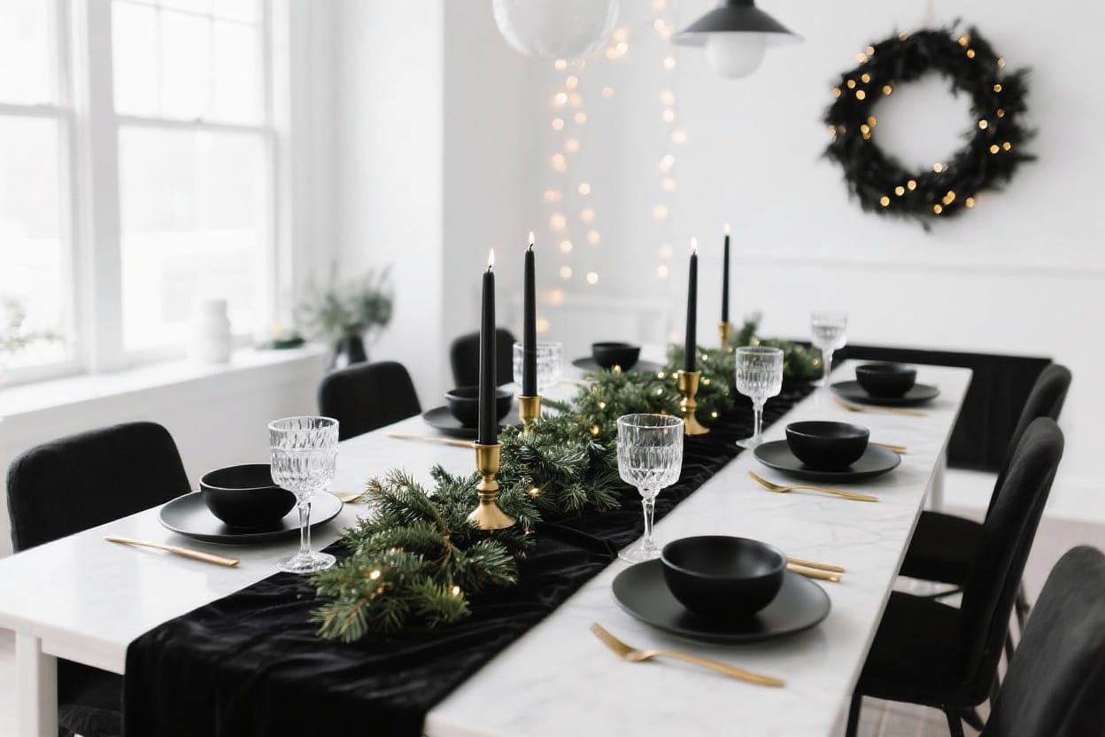 Black Christmas Tablescape: 9 Chic & Festive Ideas