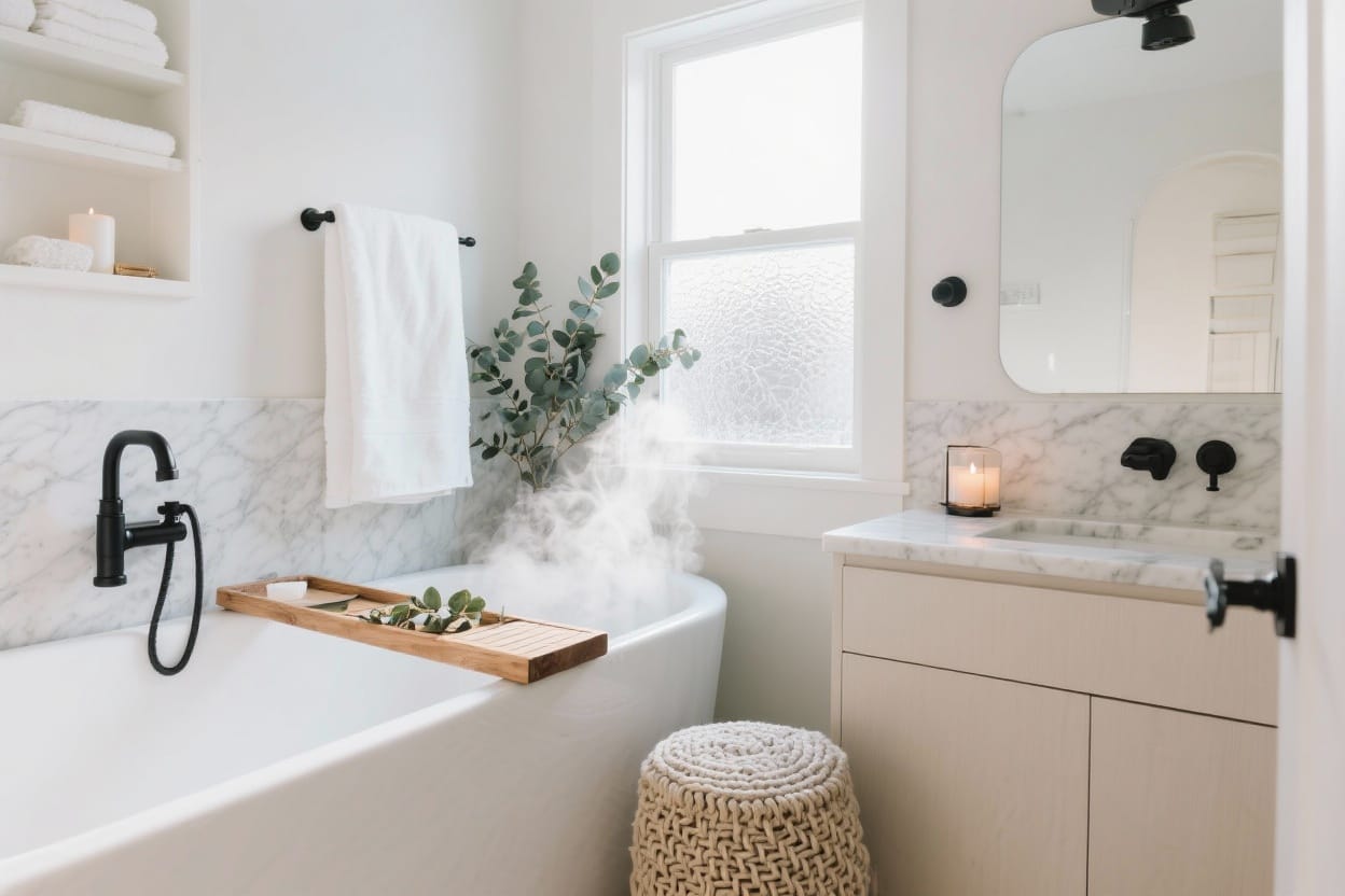 Winter Bathroom Decor