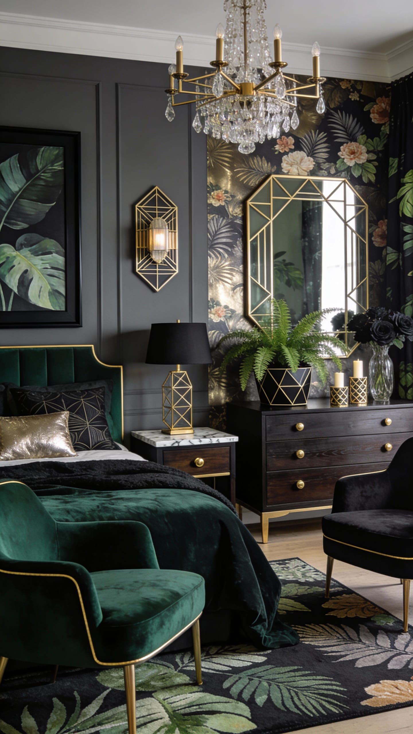 Art-Deco Botanical With Geometric Glam