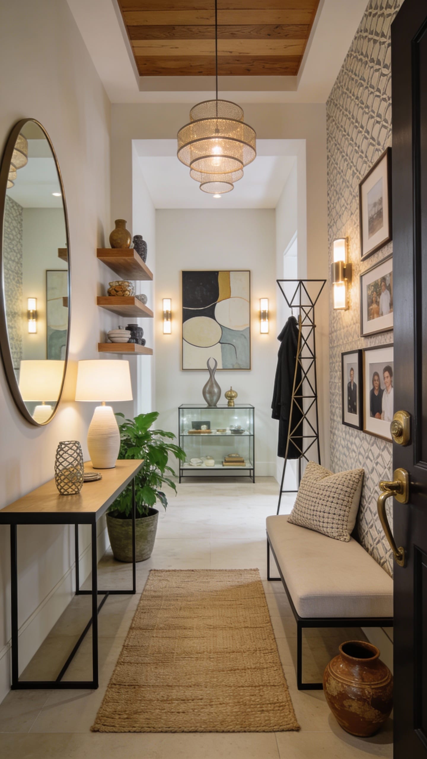 Art Gallery Foyer With Museum Lighting
