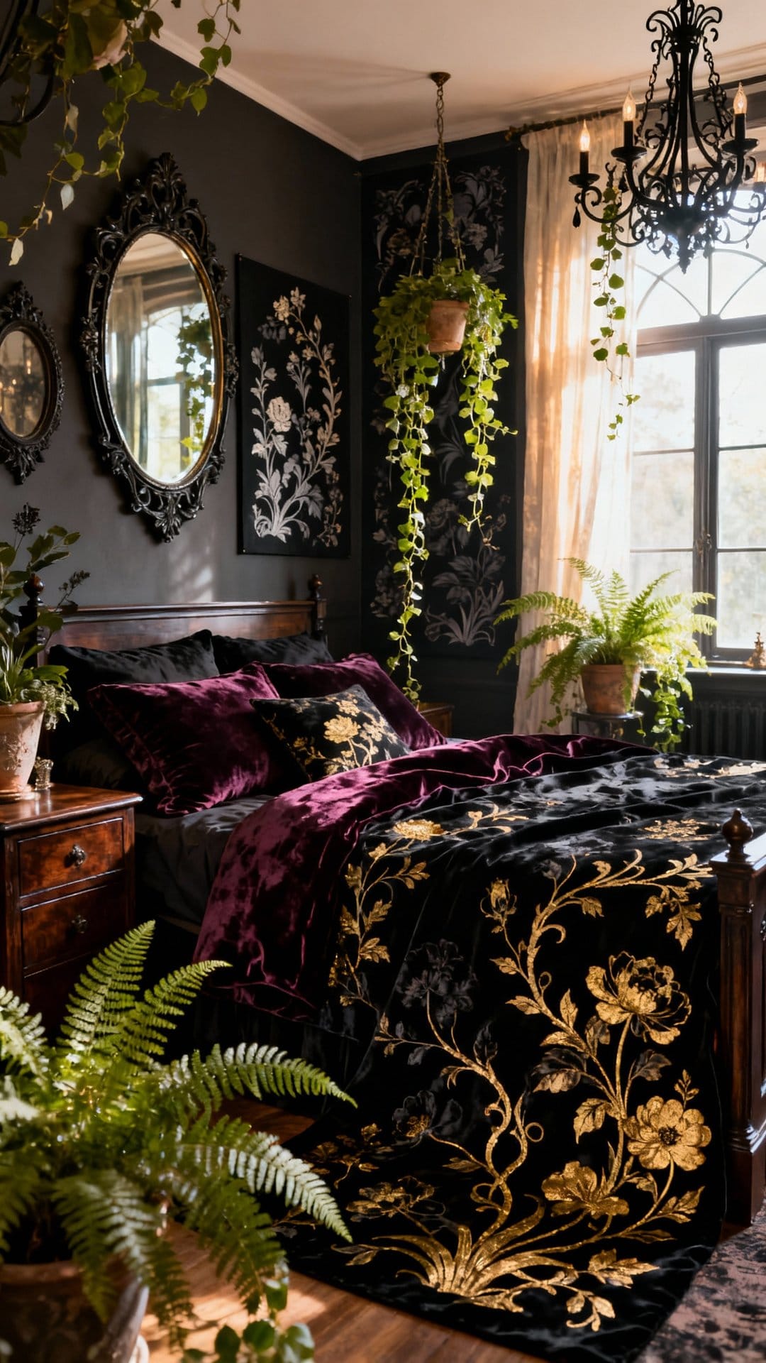 Black Botanical Chinoiserie