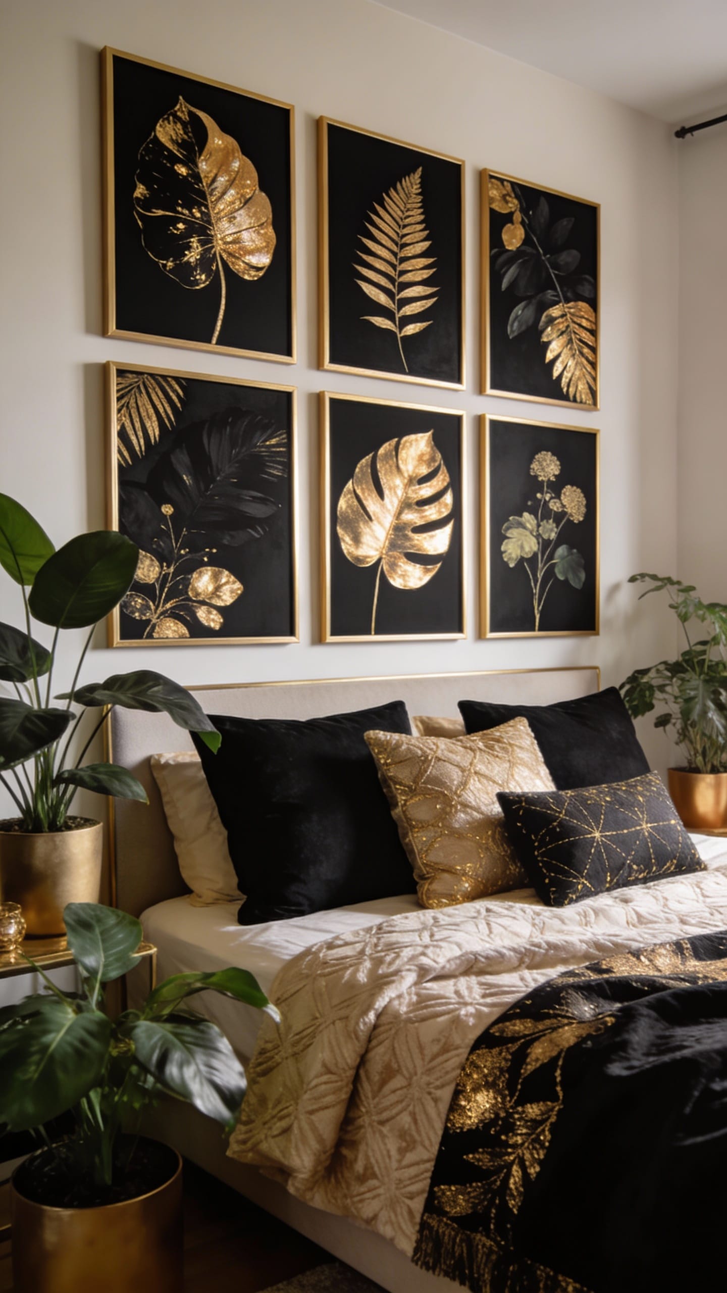 Black-and-Gold Botanical Glam