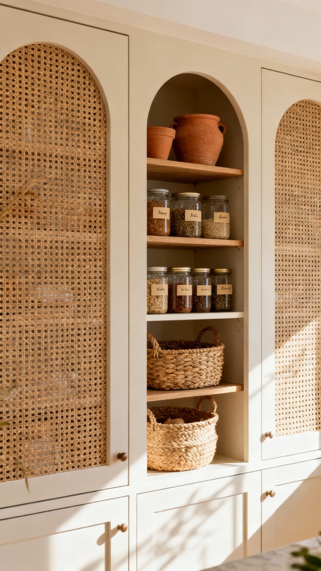 Boho Built-In With Arched Niche Doors