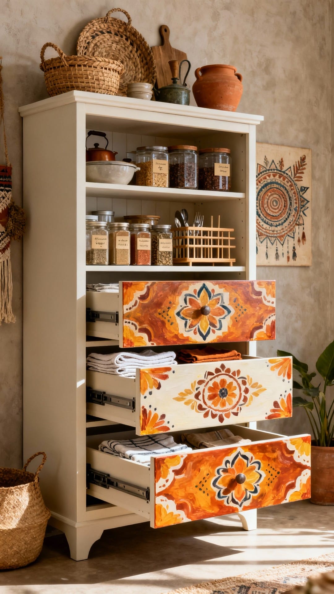 Boho Eclectic with Painted Pullout Fronts