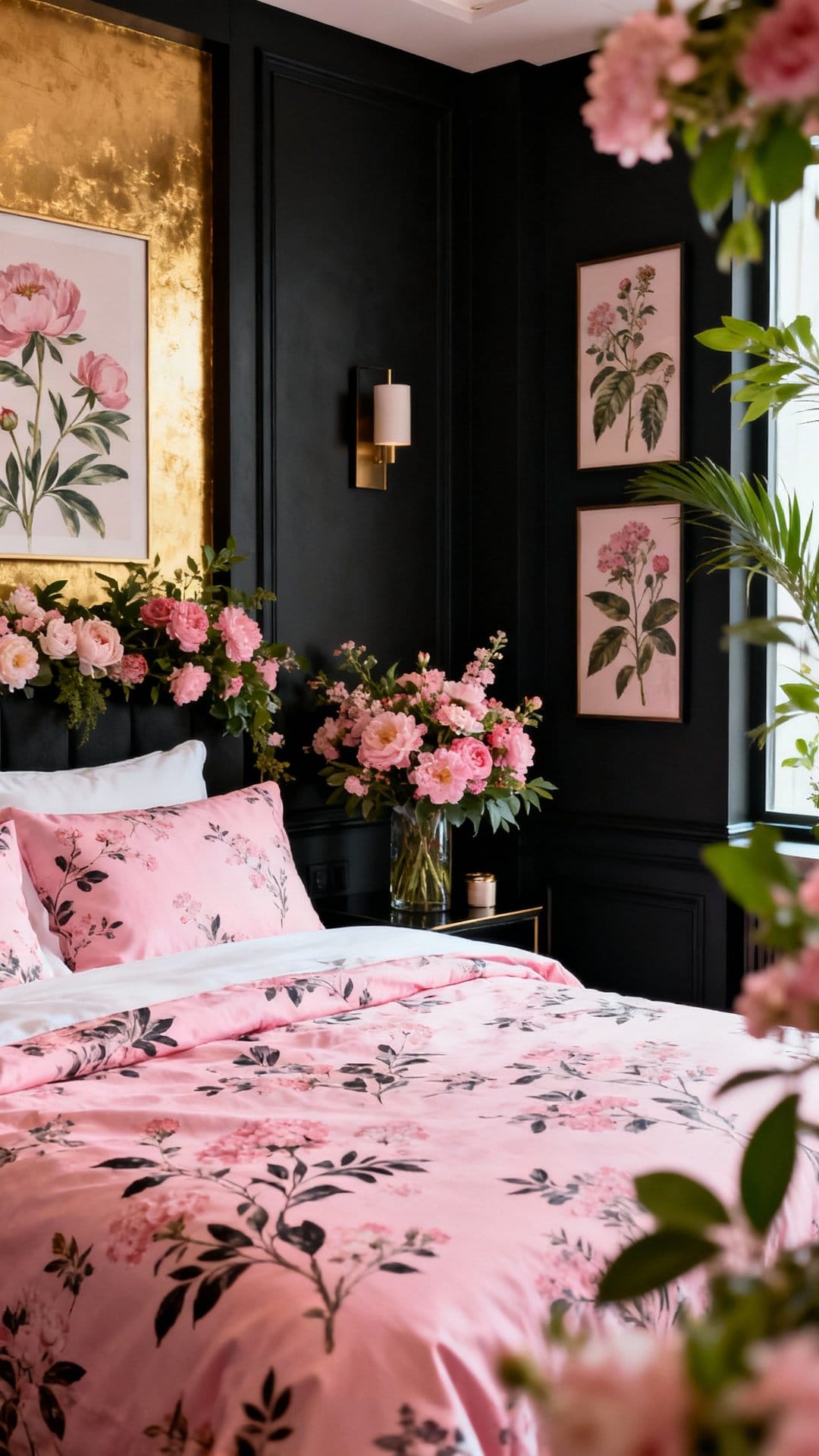 Botanical Black-and-Pink Boutique Hotel