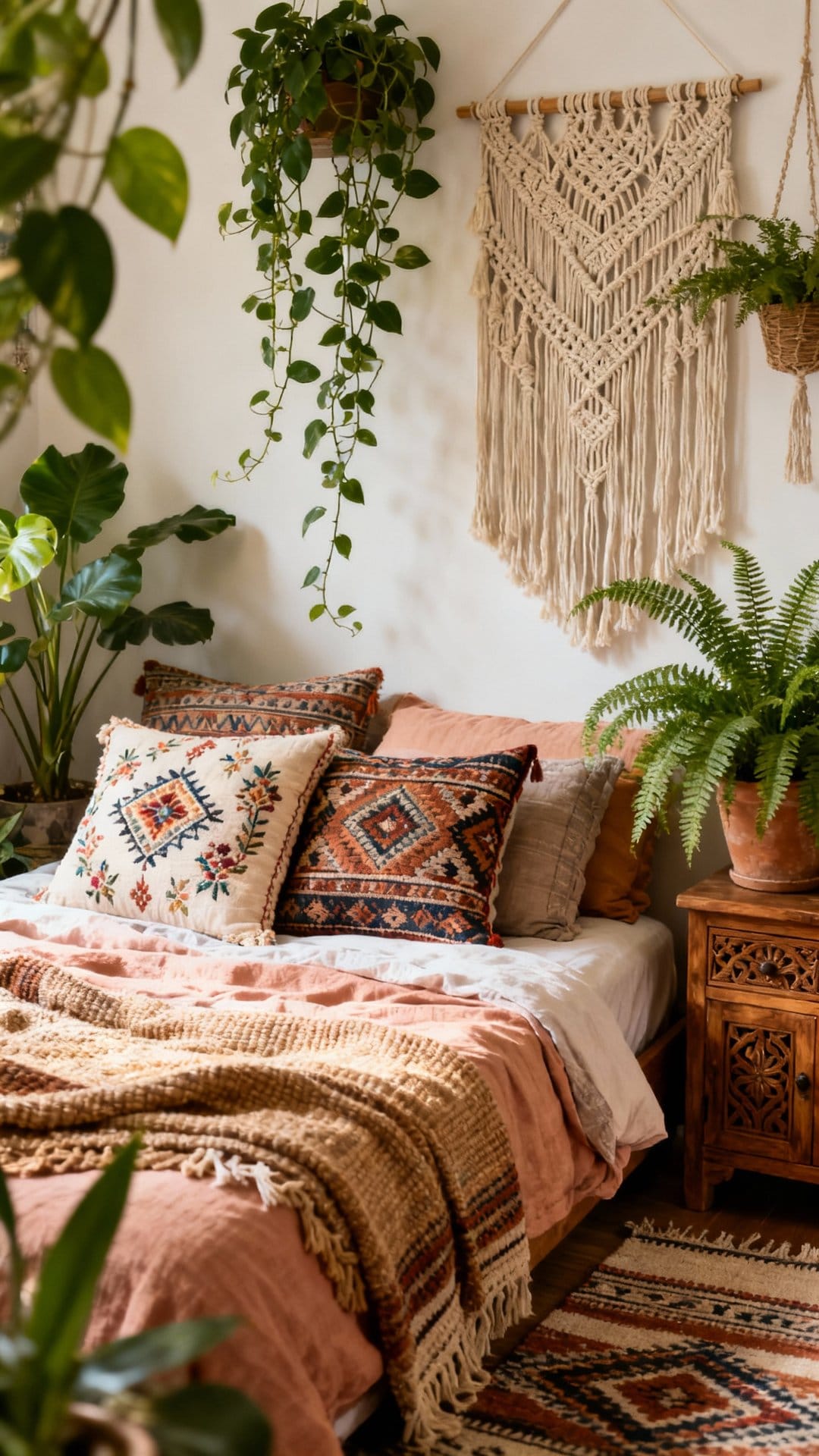 Botanical Boho With Global Textiles