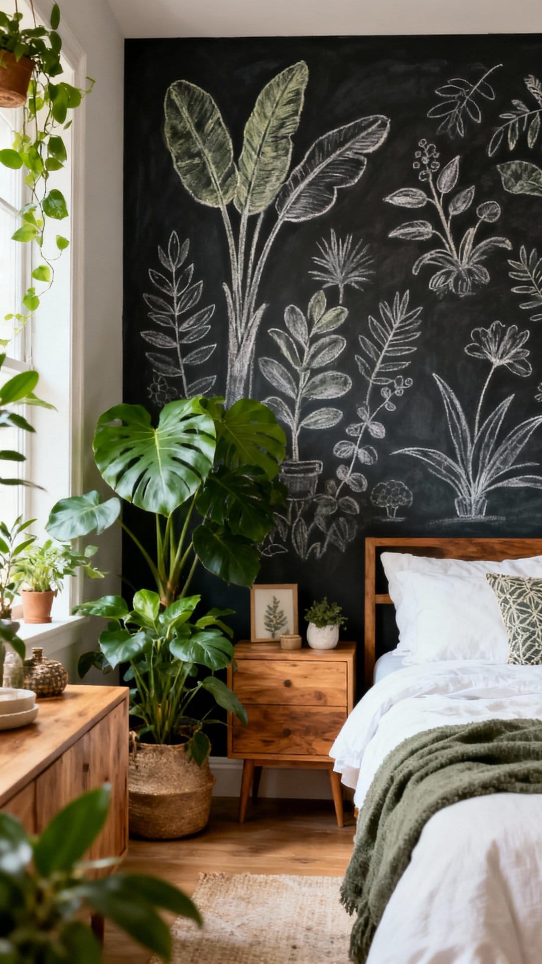 Botanical Chalkboard Wall