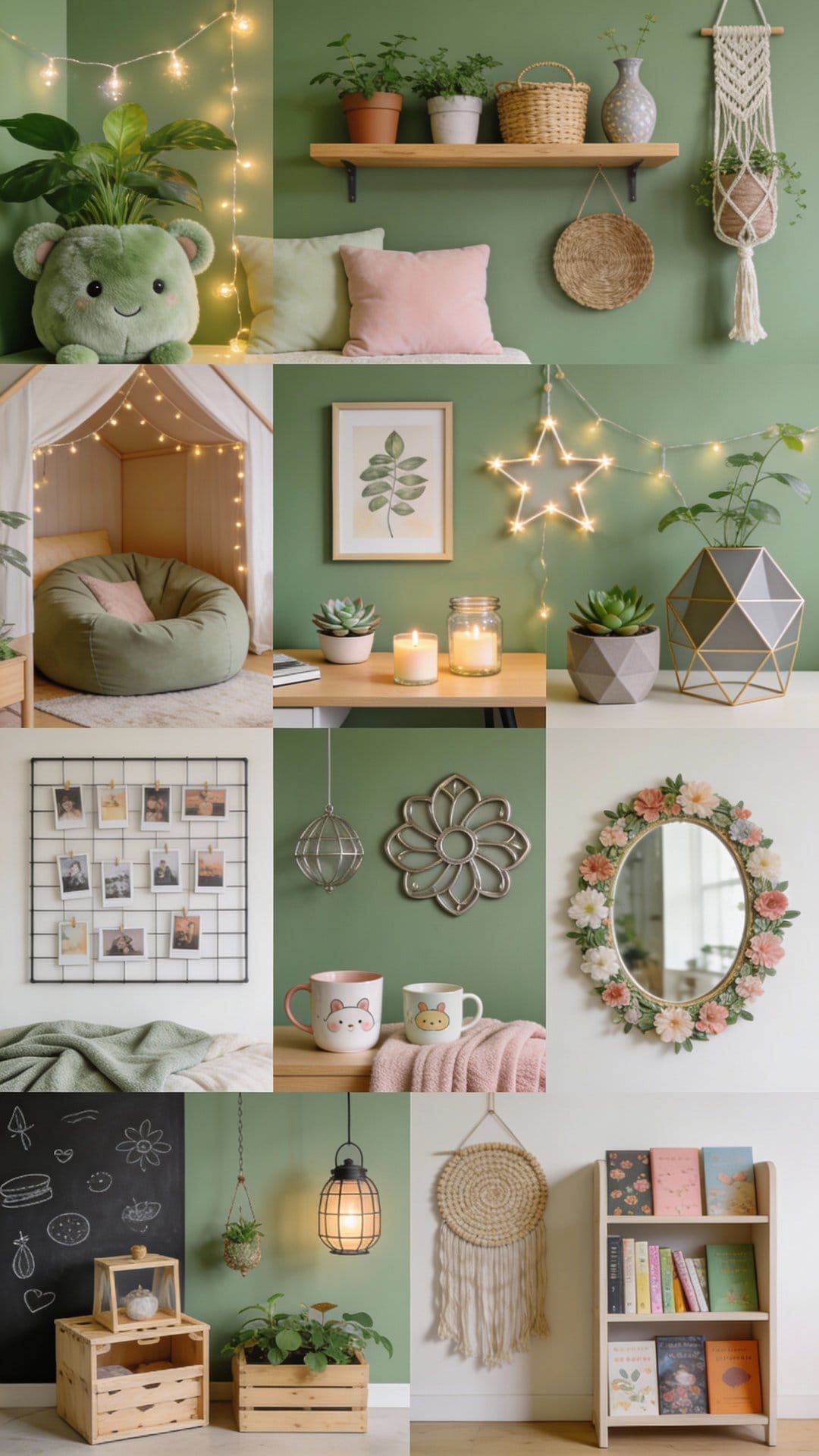 Botanical Library With Earthy Greens