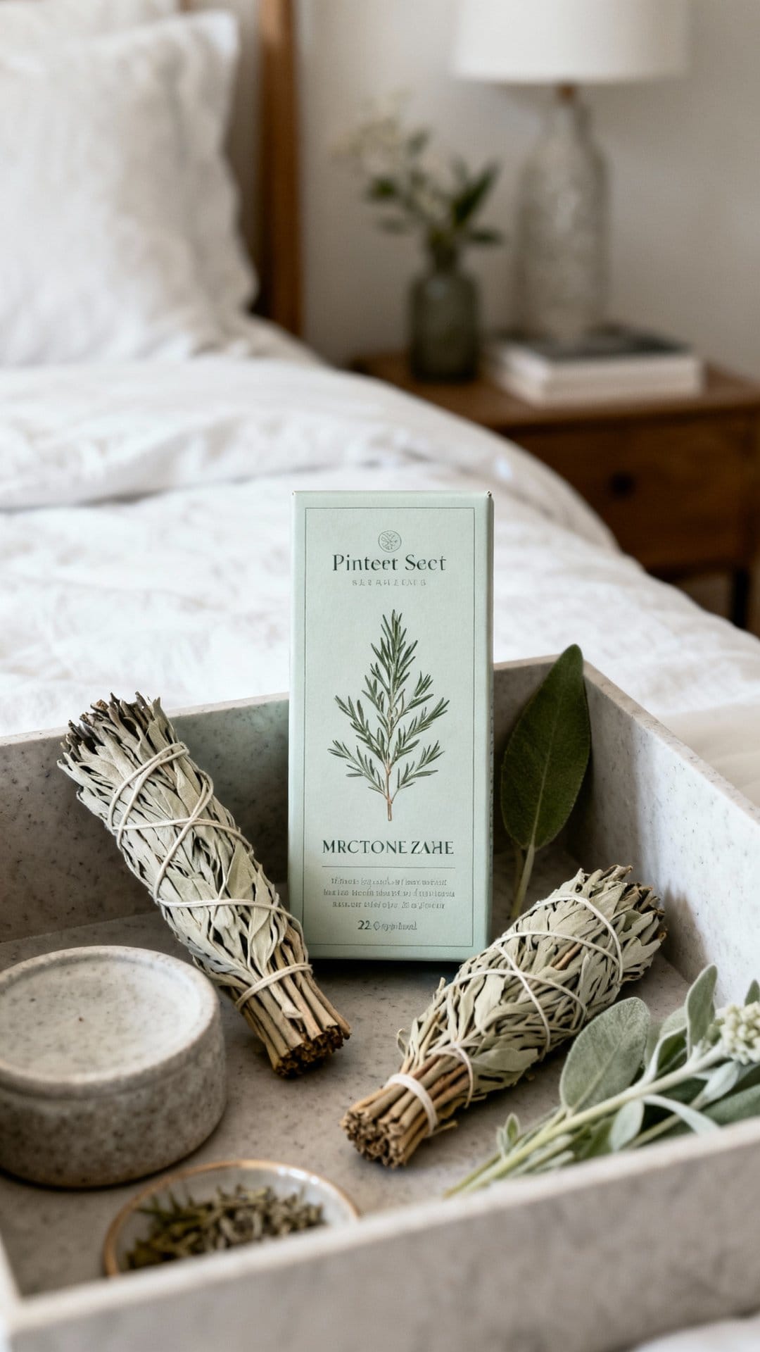 Botanical Monochrome Sage Box