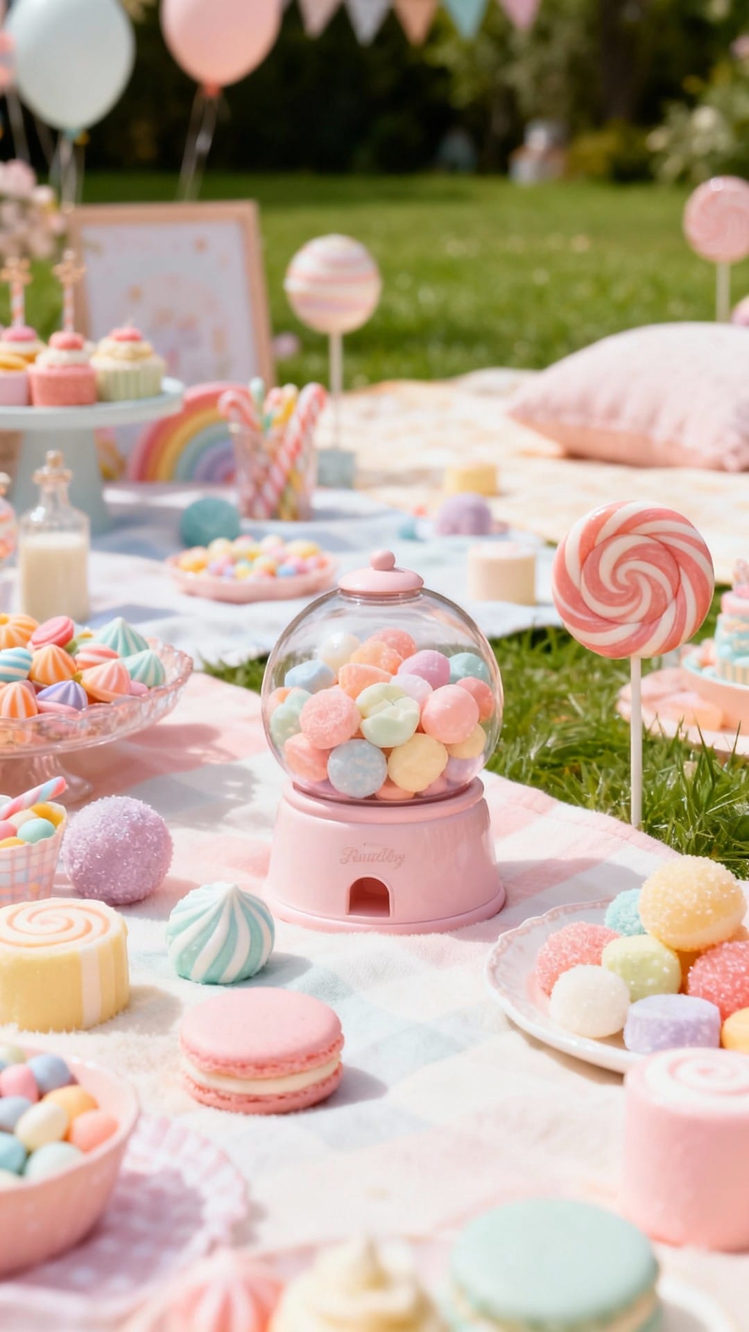Candyland Lawn With Pastel Confections