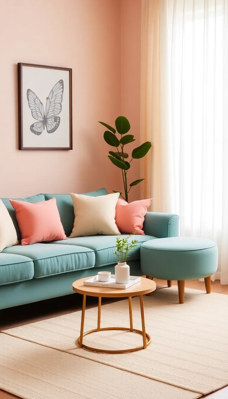 Cheerful Retro Pastels With Checkerboard Accents