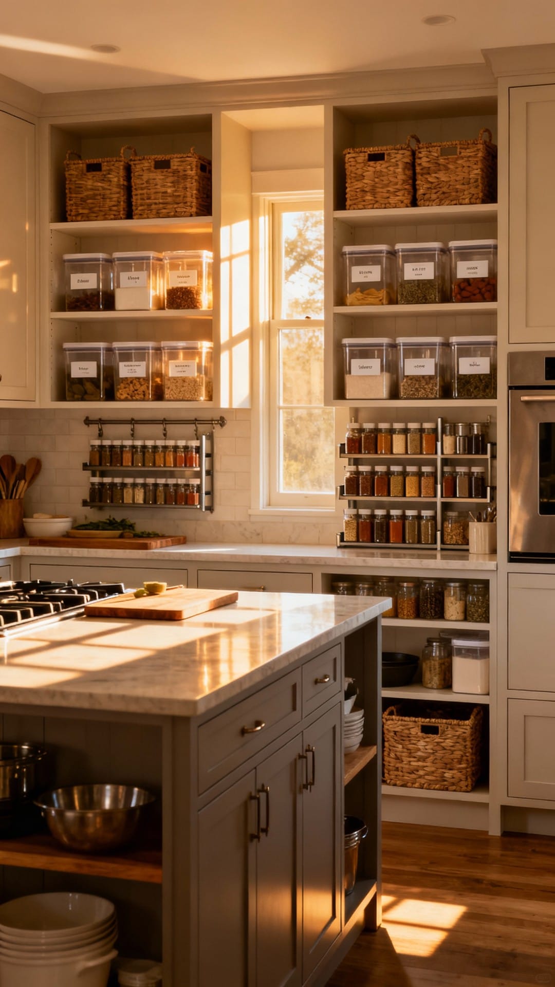 Chef's Prep Pantry With Zones and Prep Counter