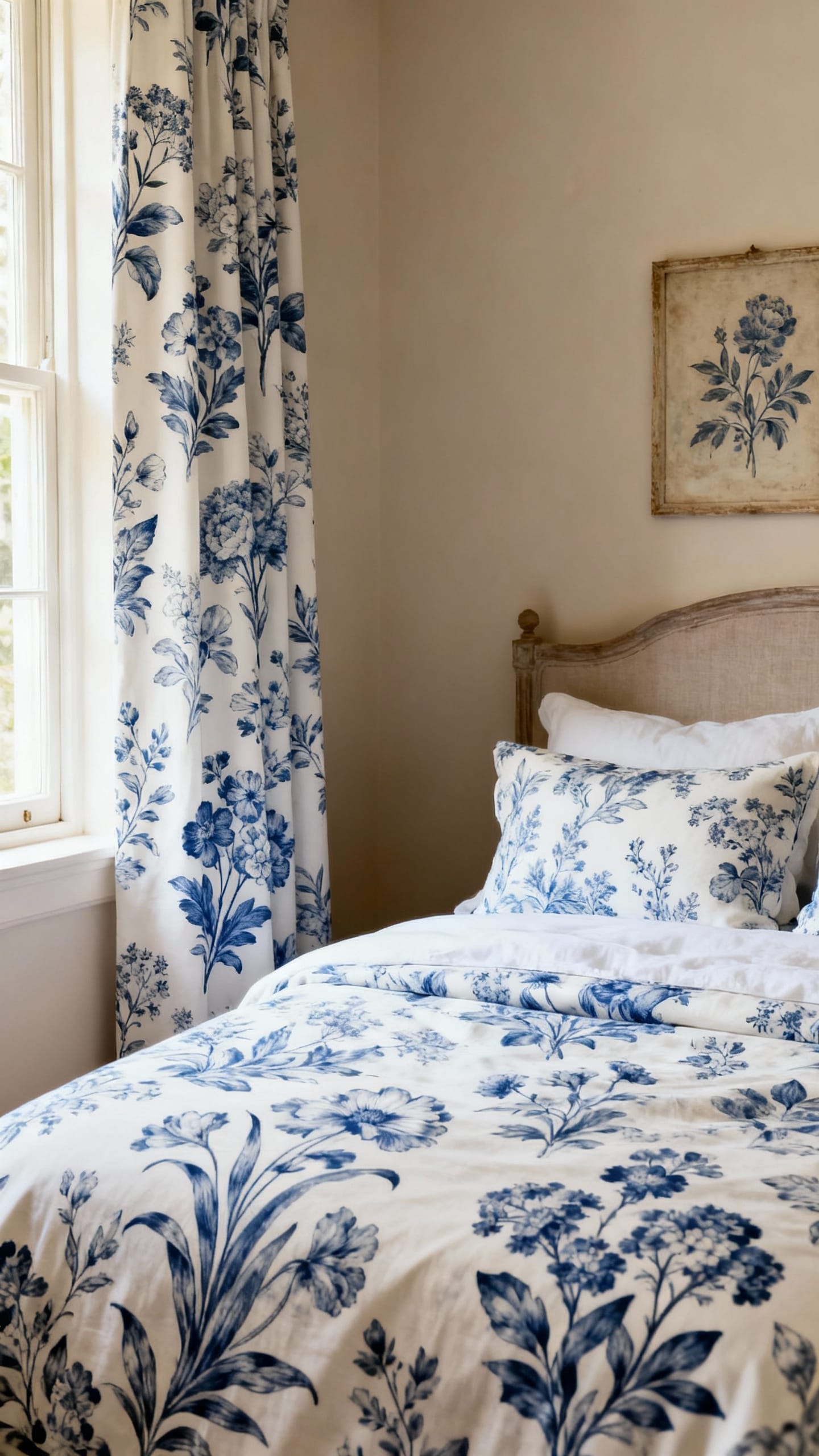 Classic Blue-and-White Botanical With Toile