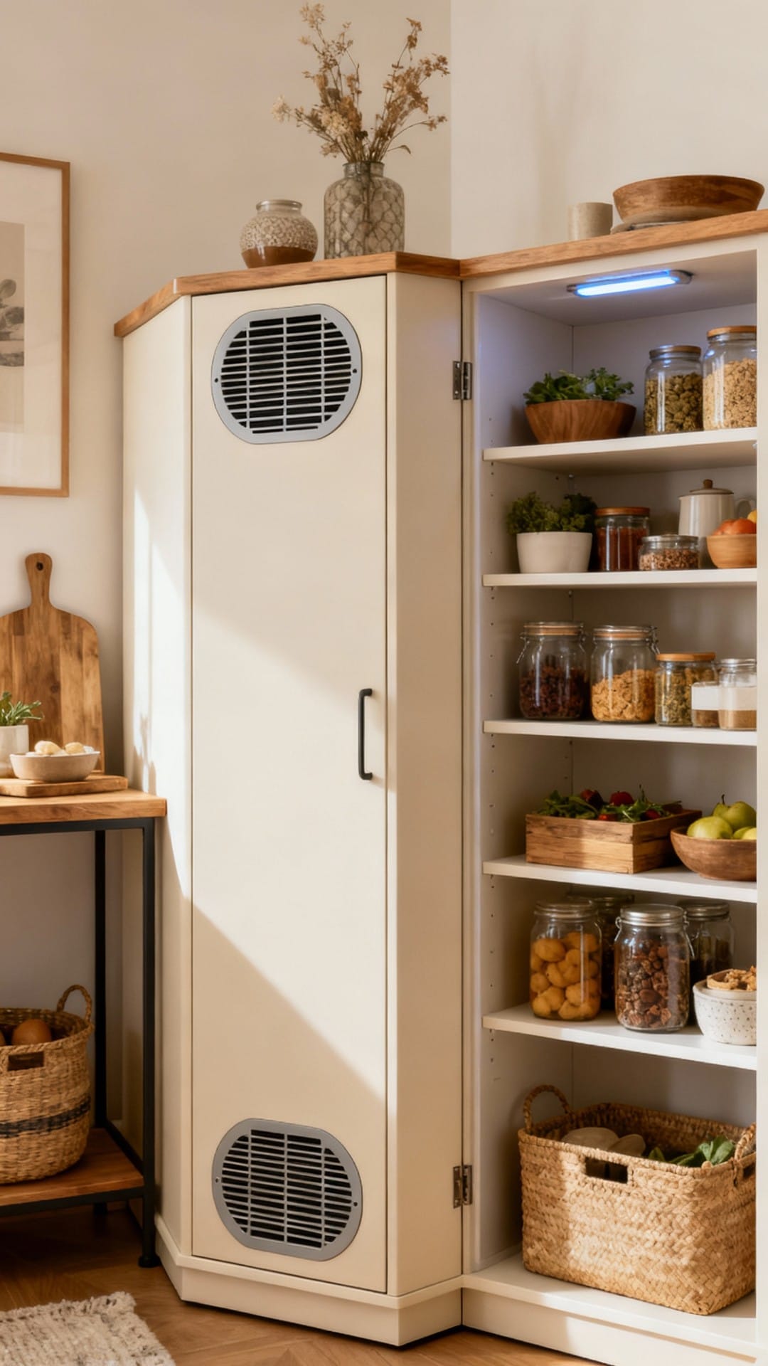 Compact Corner Larder With Cooling Vents