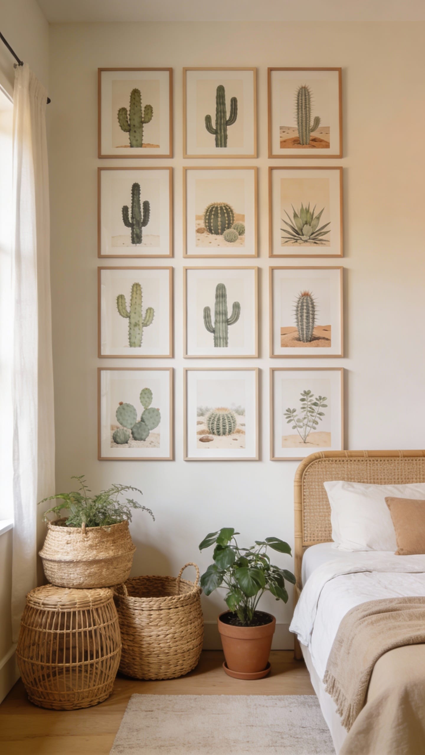 Desert Botanical Retreat With Cacti Prints