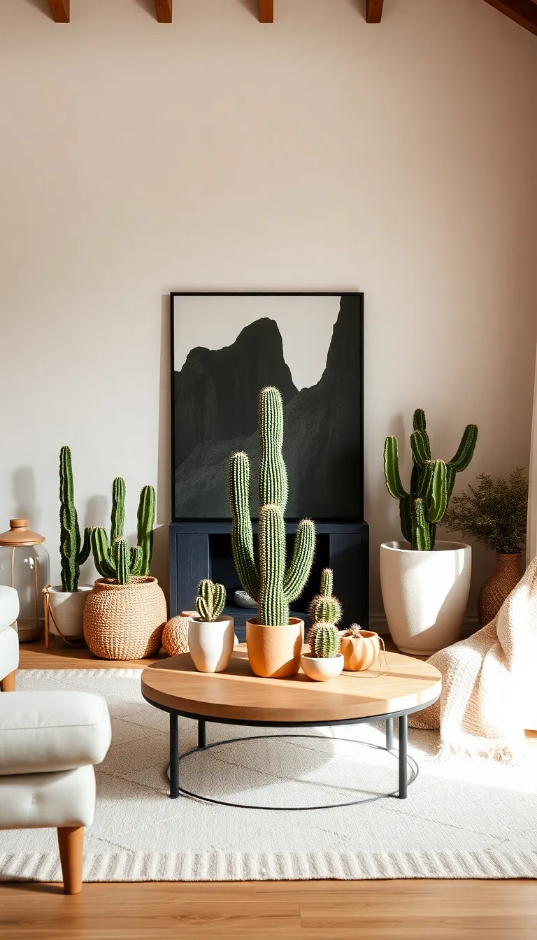 Desert Spring With Clay Neutrals and Cacti