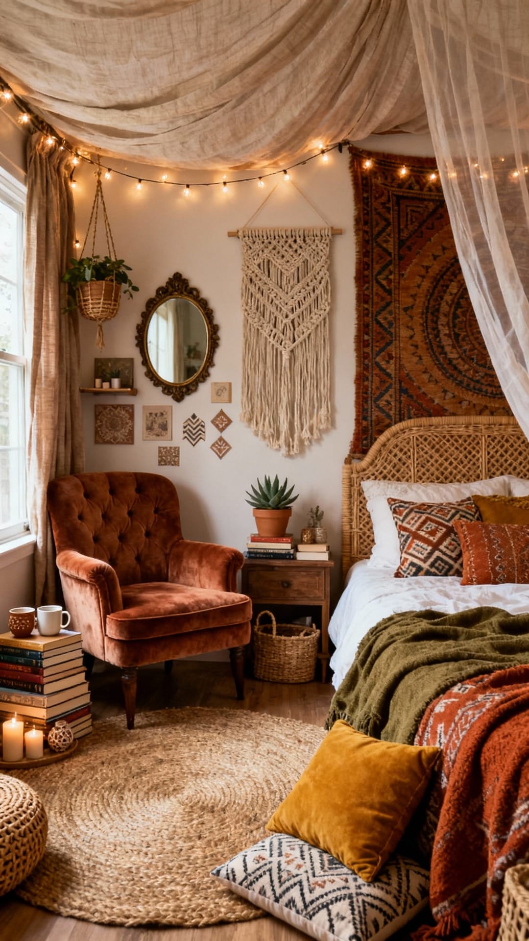 Earthy Boho Cocoon With Layered Textures