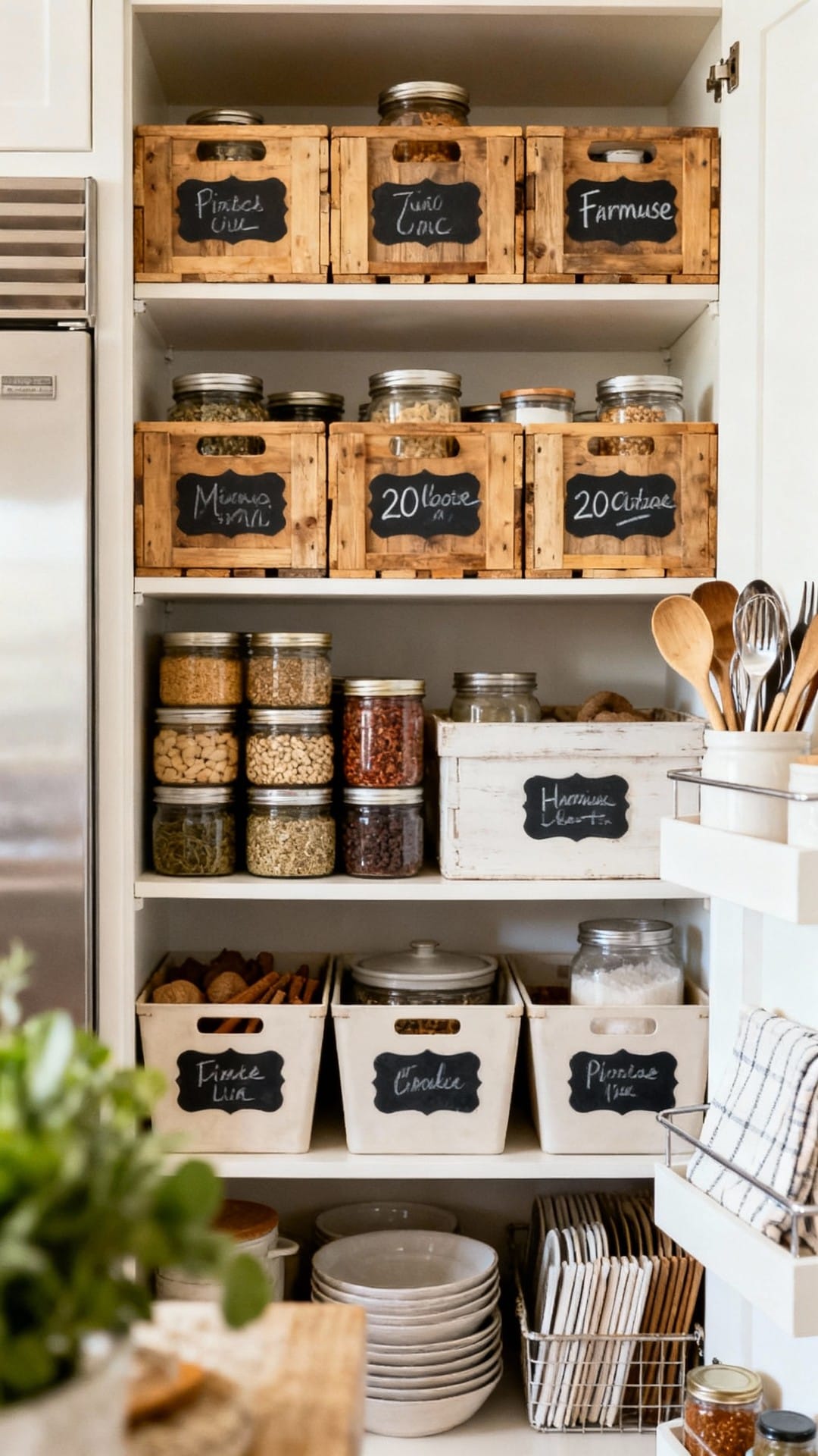 Farmhouse Fresh With Crates and Chalk Labels