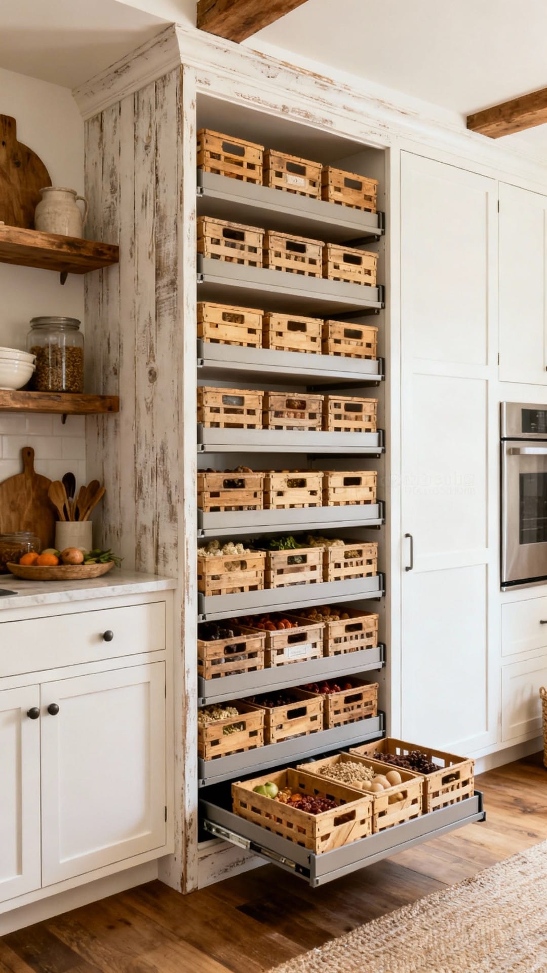 Farmhouse Fresh with Crate-Style Pullout Bins
