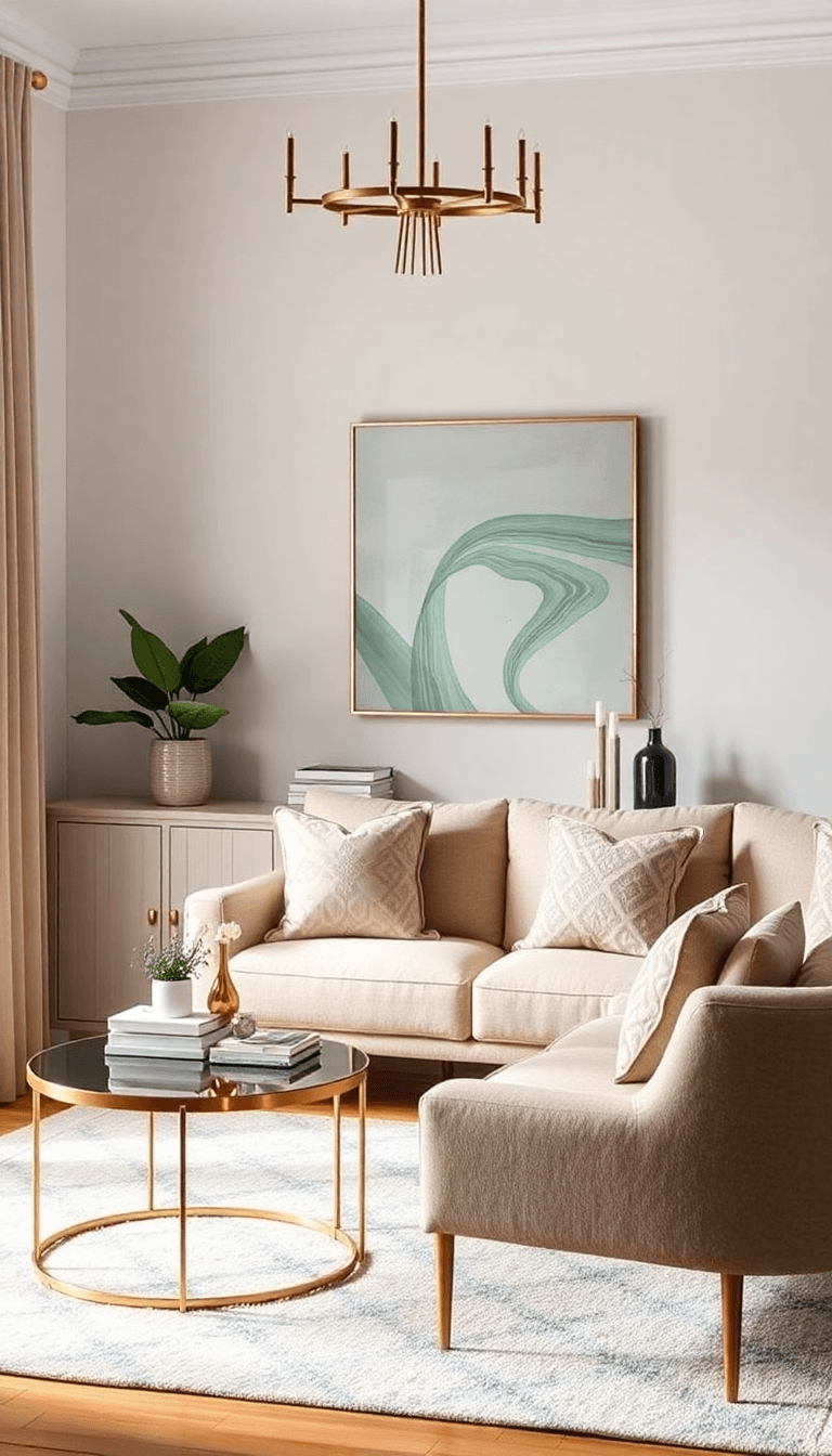 Fresh Art Deco With Mint and Brass