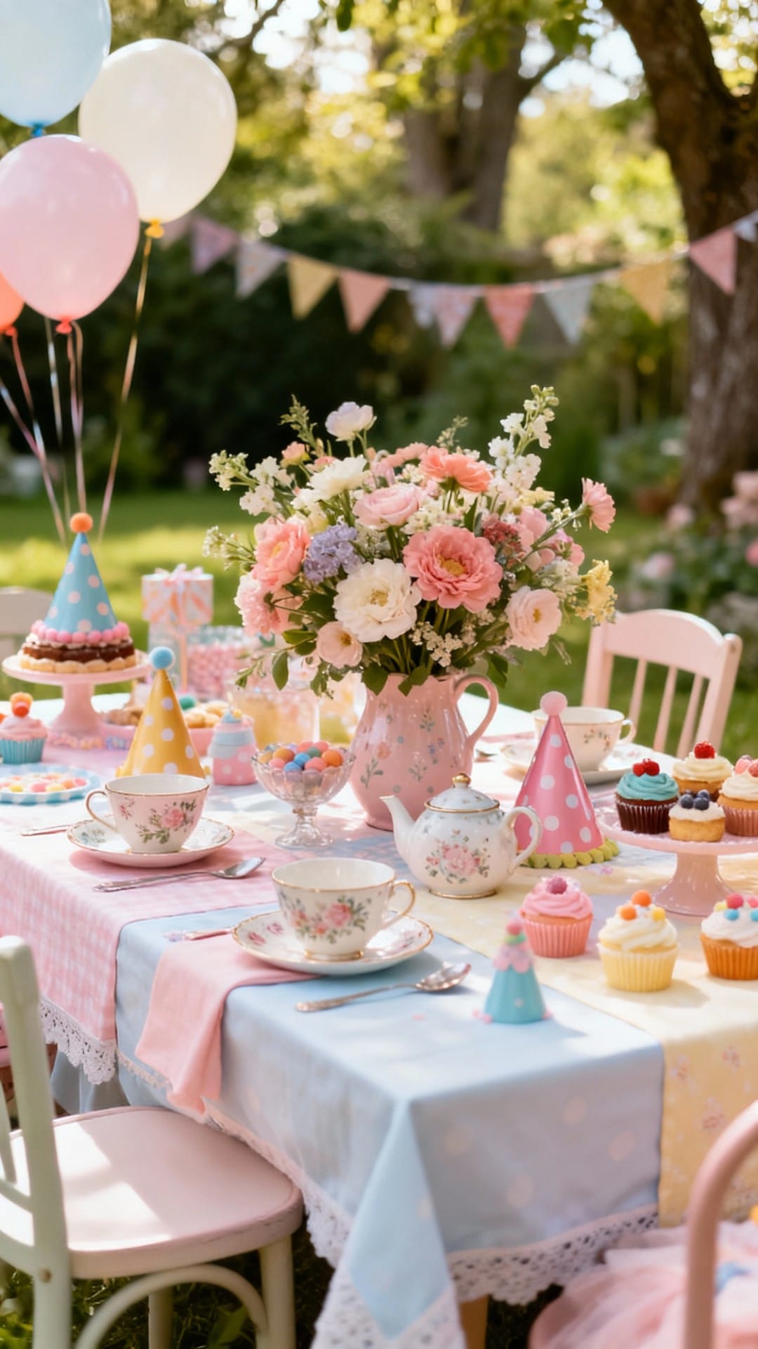 Garden Tea Party With Whimsical Florals