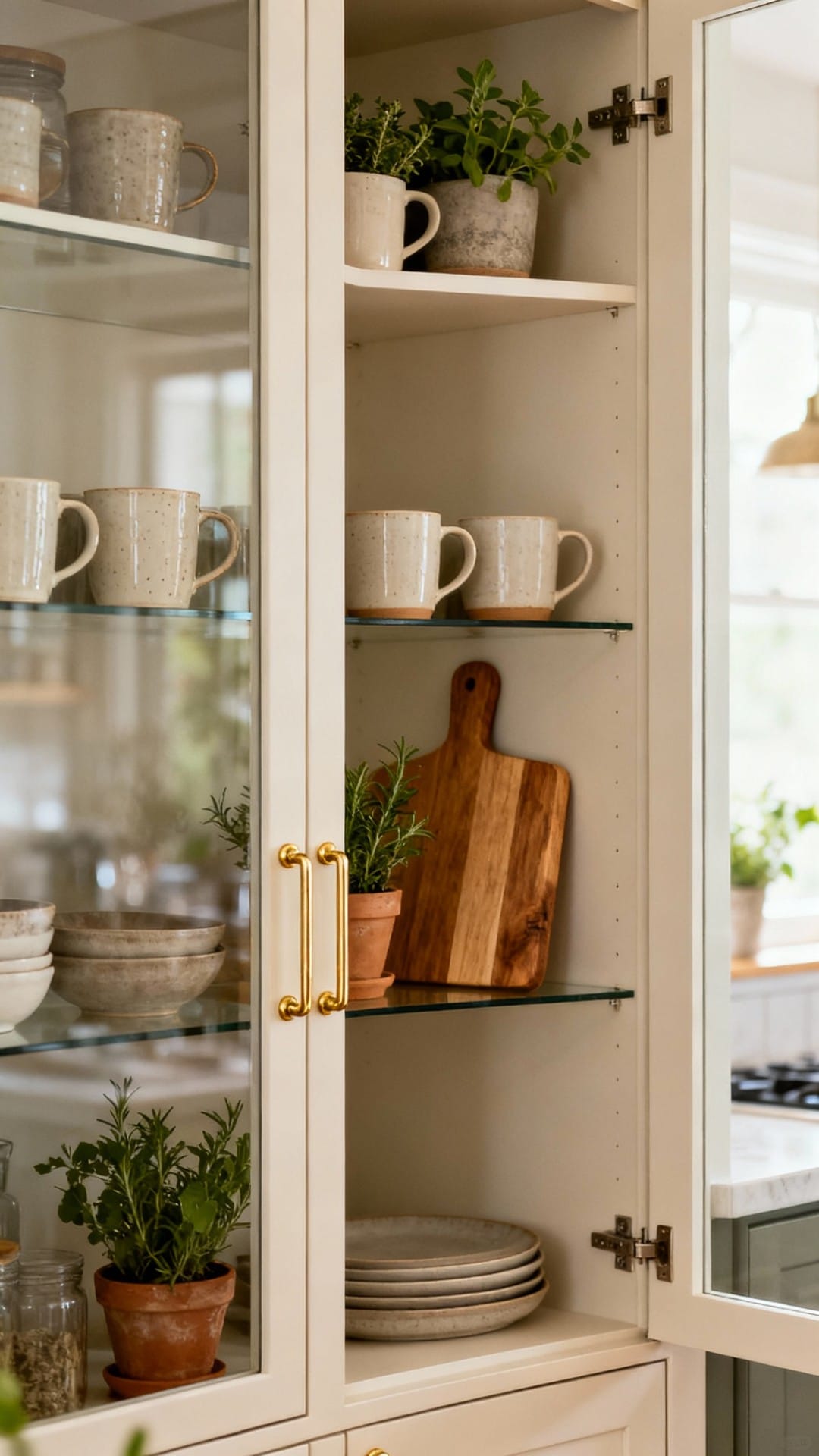 Glass-Front Pantry With Cafe Vibes