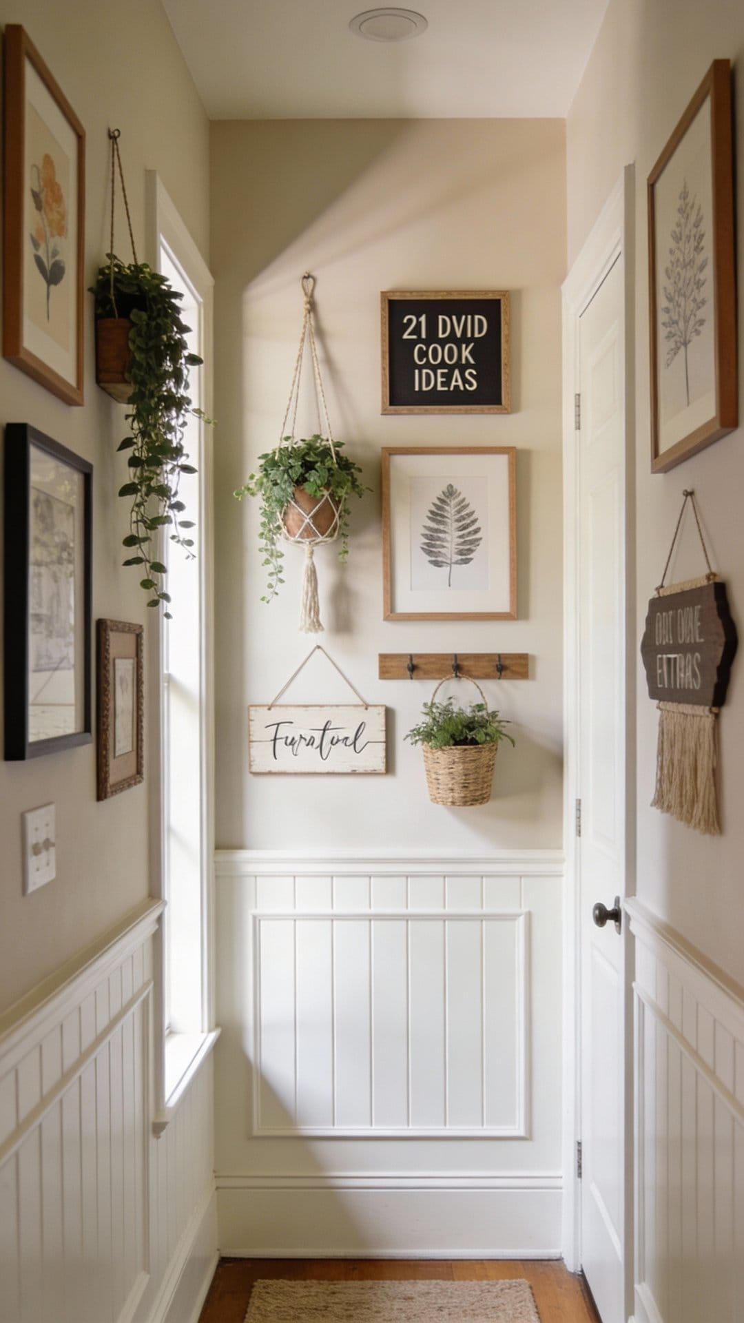 Graphic Entryway With DIY Painted Wainscoting