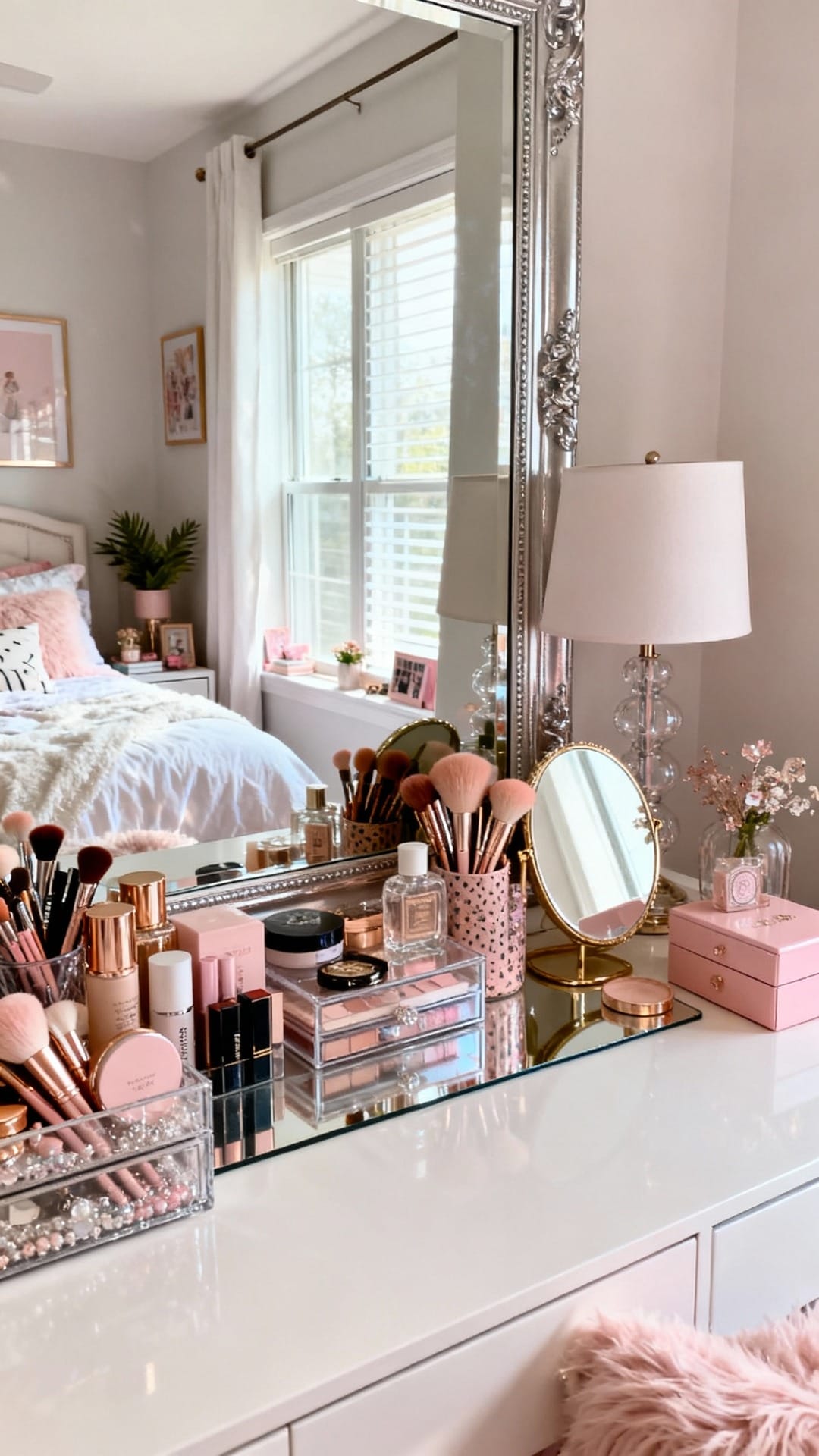 High-Contrast Glam With Mirrored Moments