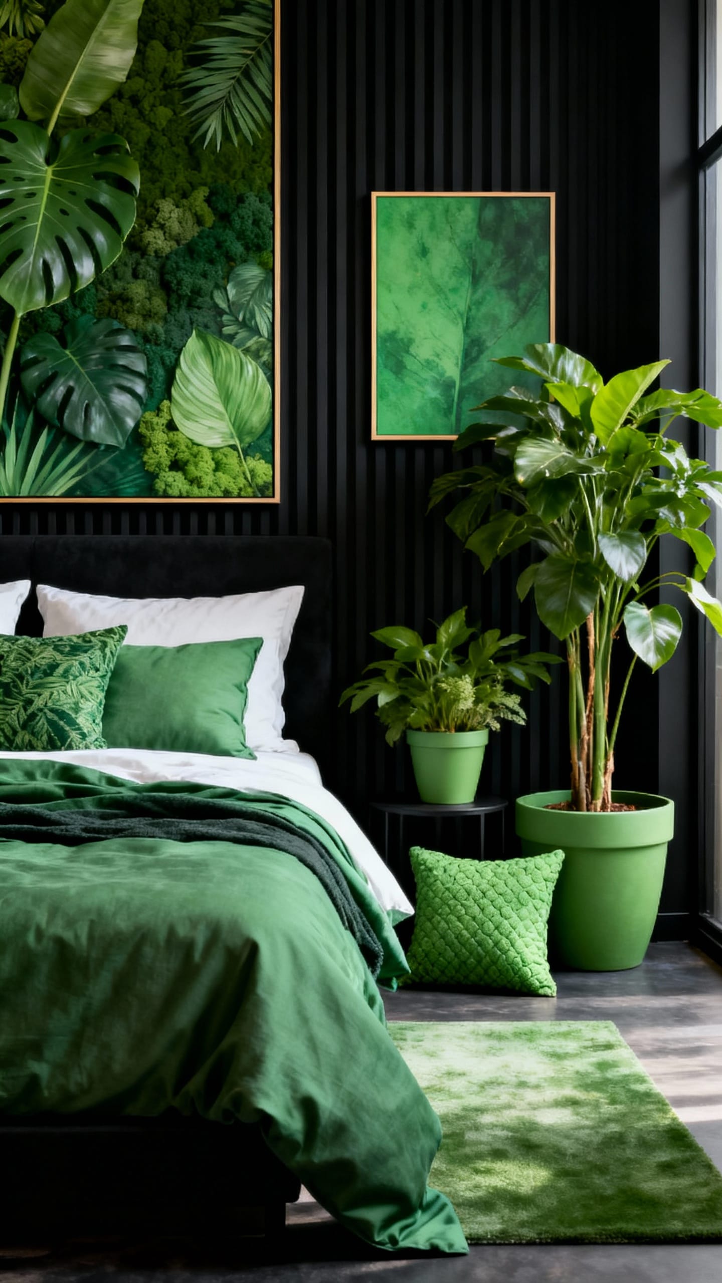 High-Contrast Green and Black