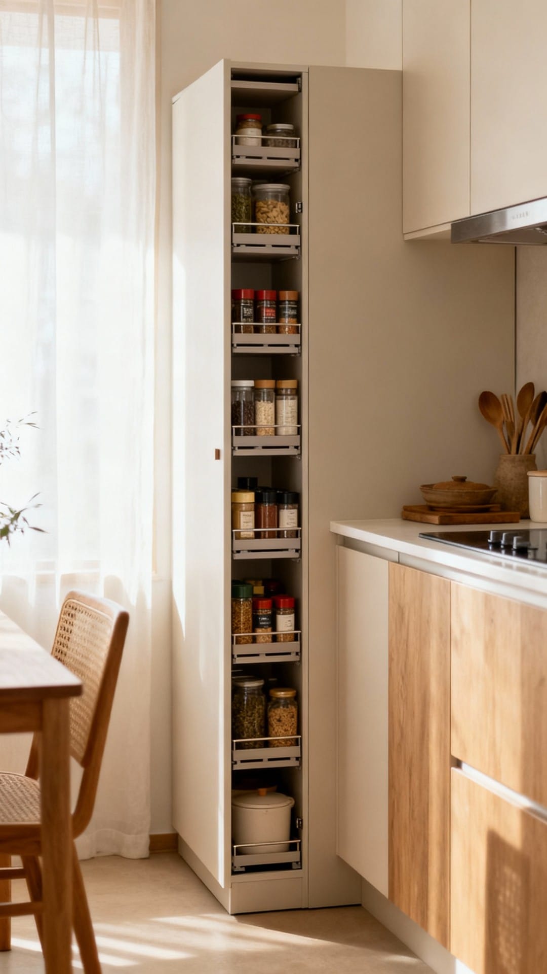 Japandi Serenity with Slim Spice Larders