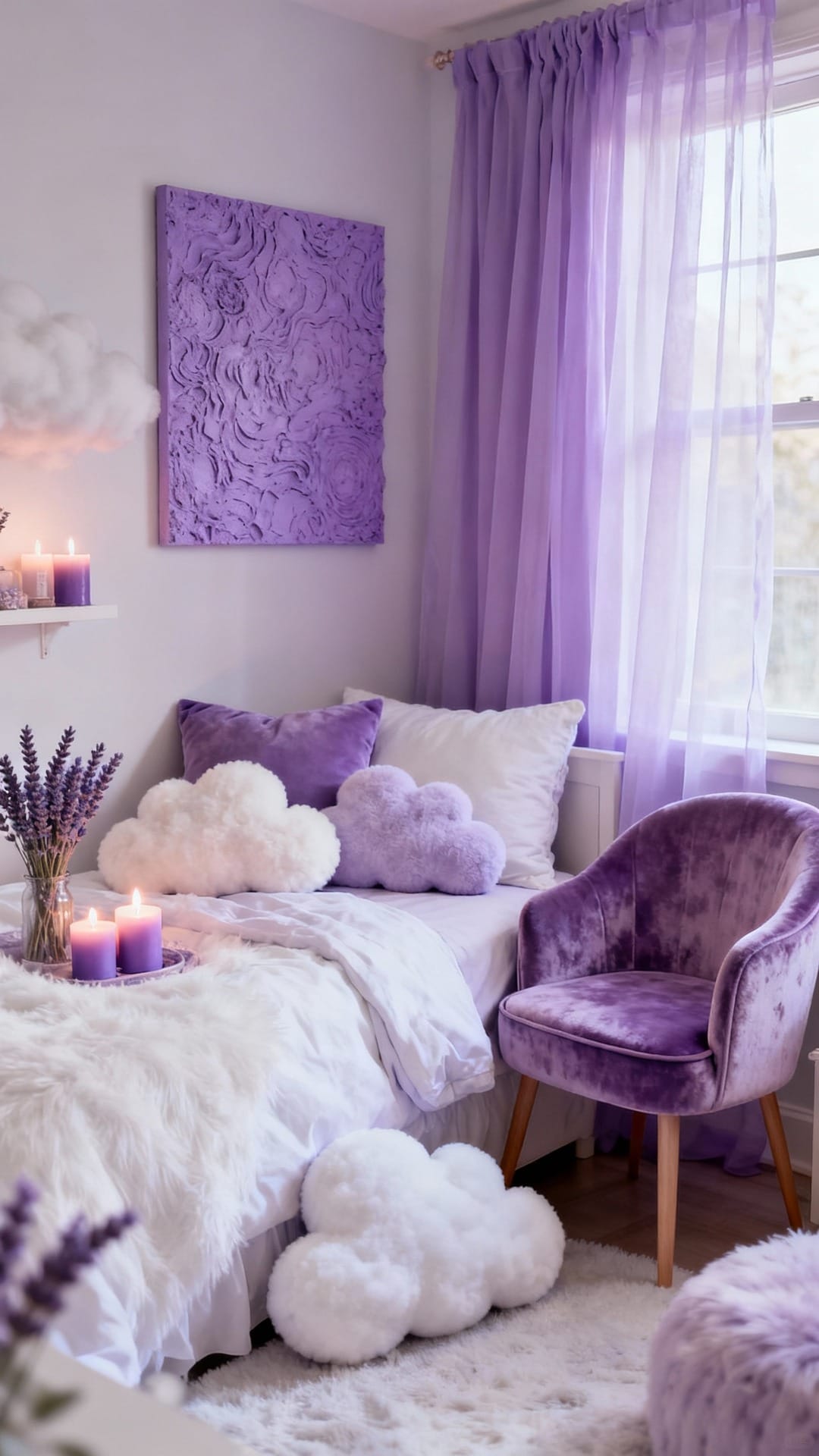 Lavender Cloud With Soft Textures