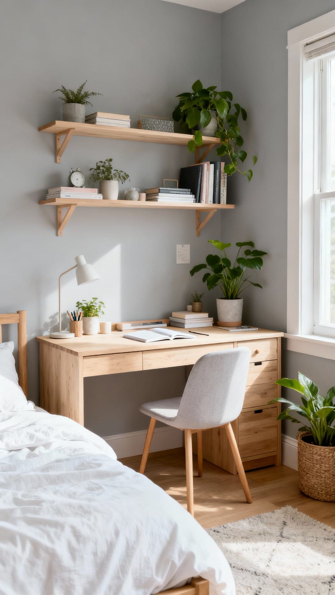 Light-and-Air Scandinavian Study Nook