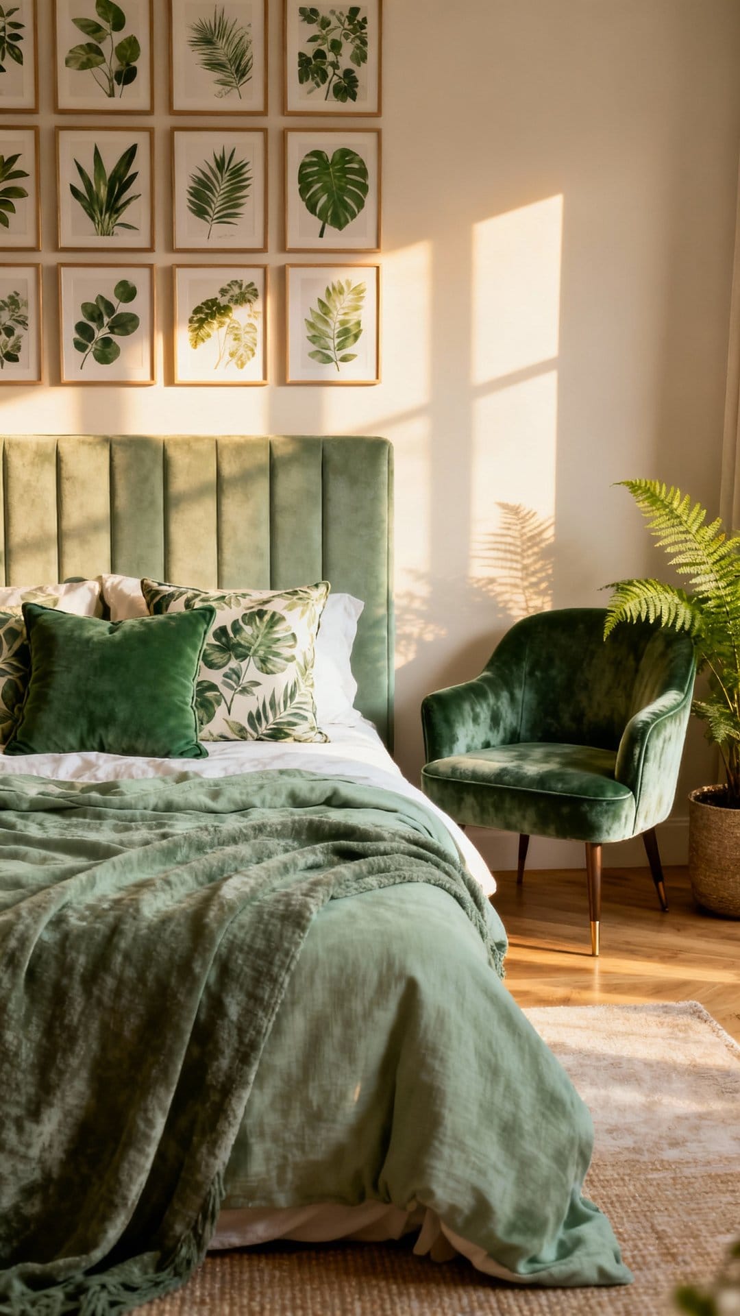 Luxe Sage Upholstered Sanctuary