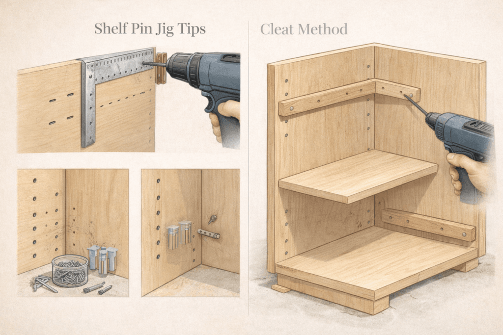 Make It Adjustable Shelf Pins or Cleats