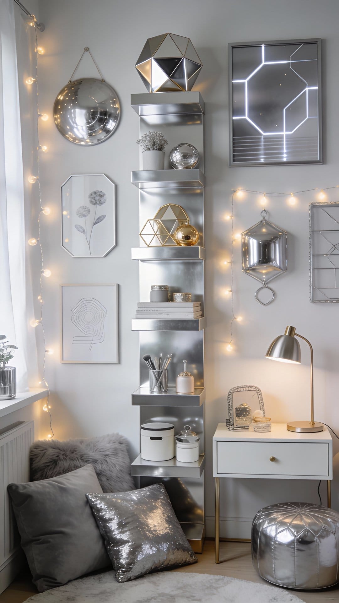 Metallic Futurism With Monochrome Glow