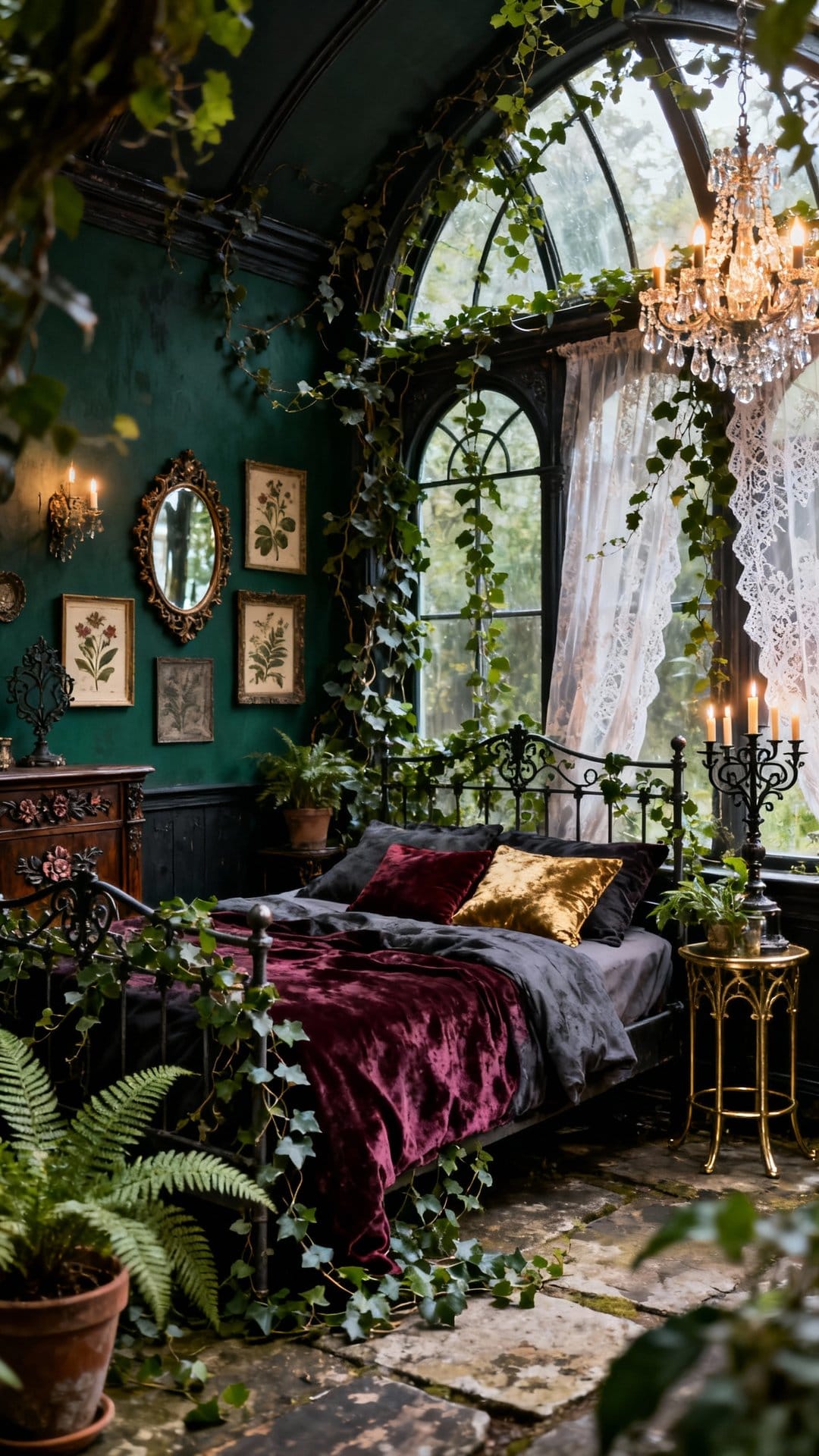 Midnight Conservatory With Climbing Vines