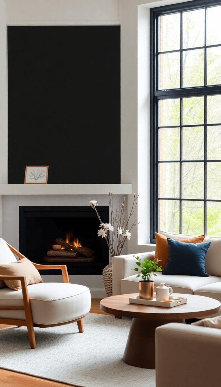 Modern Farmhouse Spring With Black Windows