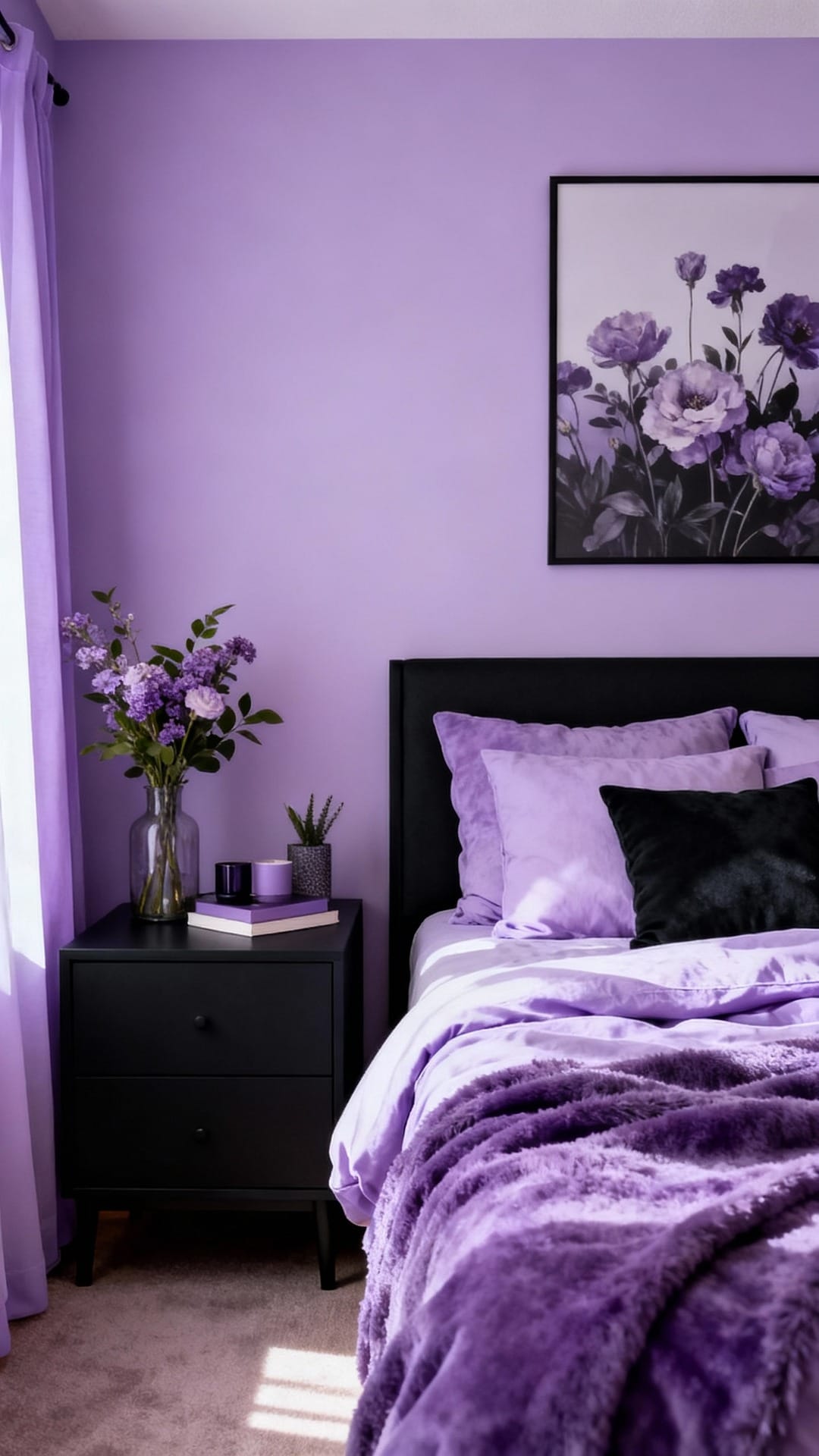 Modern Minimal Lilac & Black