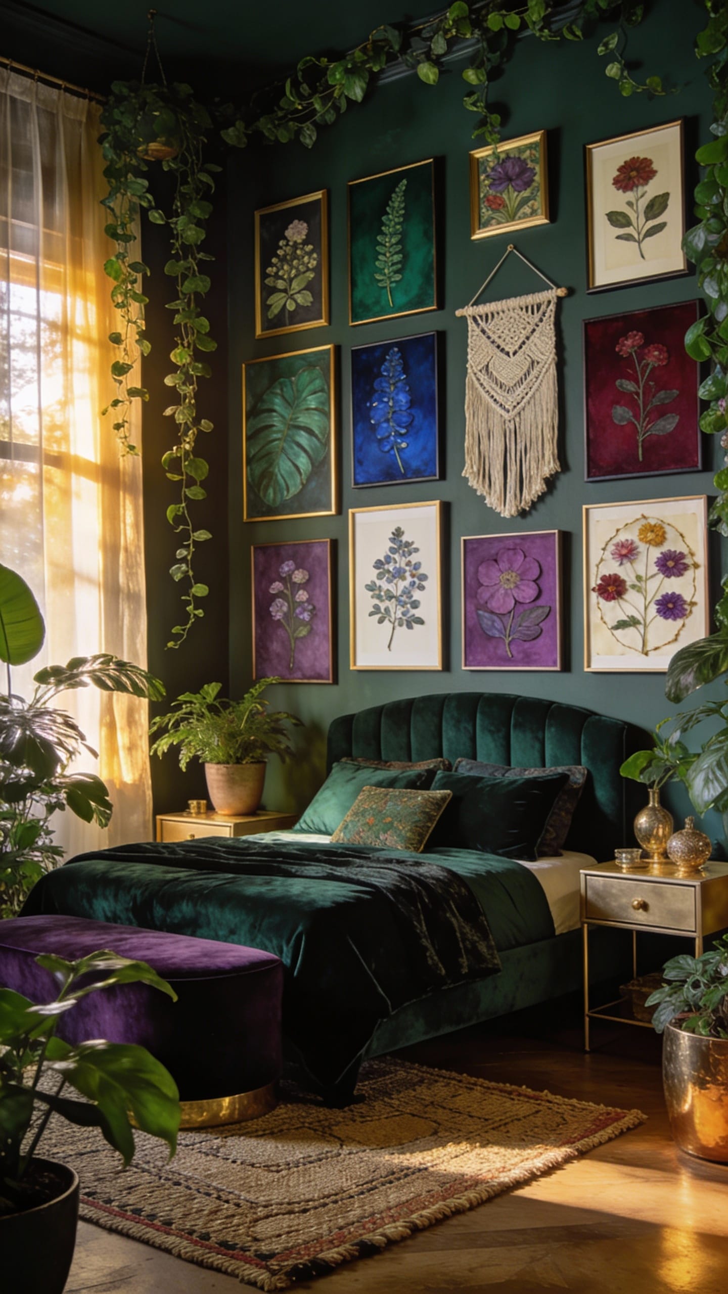 Moody Maximalist Garden With Jewel Tones