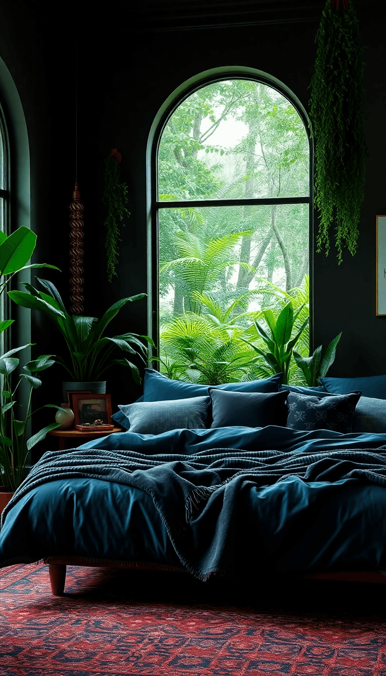 Moody Maximalist Jungle With Jewel Tones