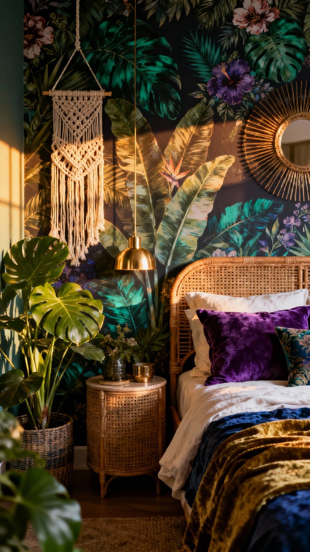Moody Maximalist Jungle With Jewel Tones