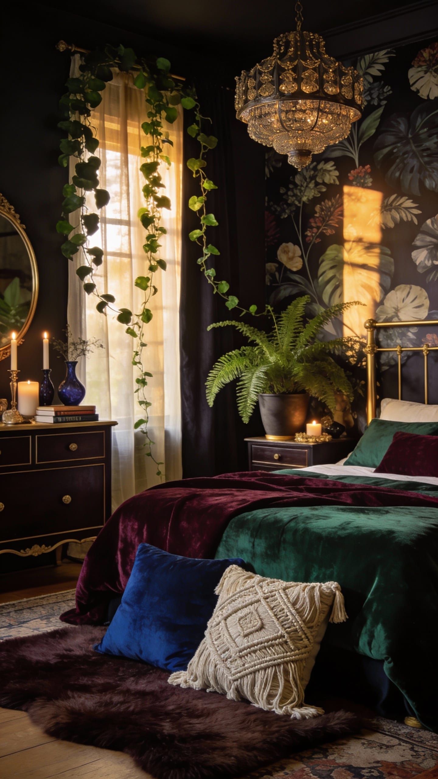 Moody Maximalist Paradise With Jewel Tones