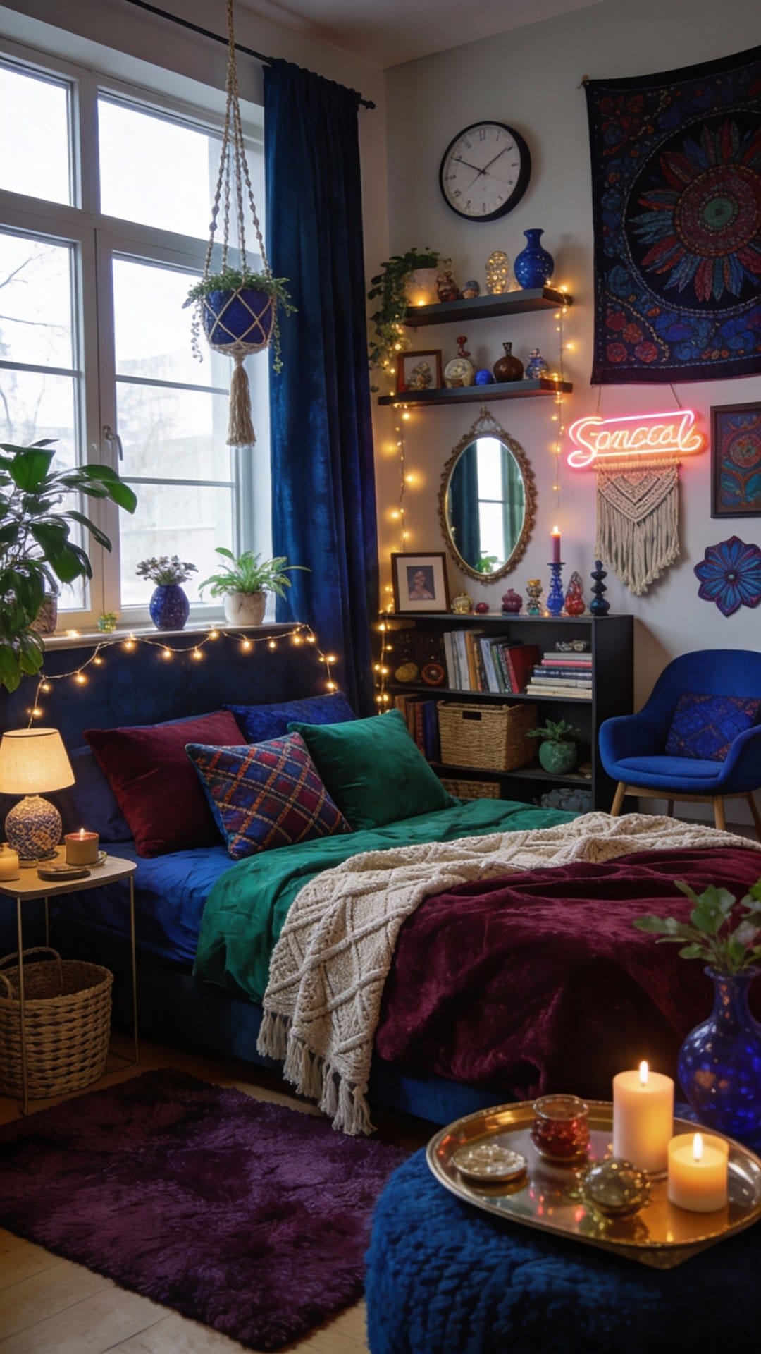 Moody Maximalist Paradise With Jewel Tones