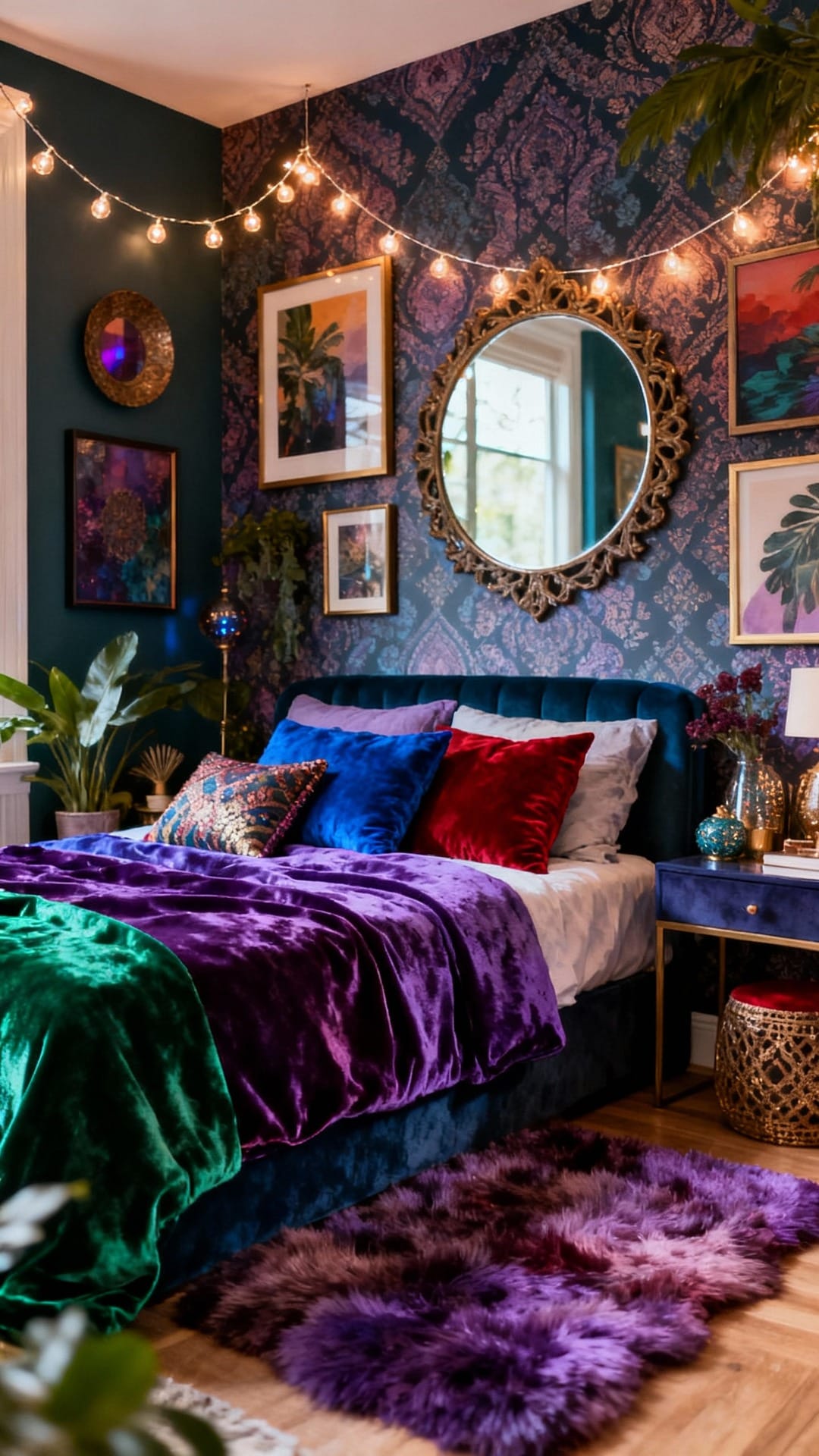 Moody Maximalist Paradise With Jewel Tones