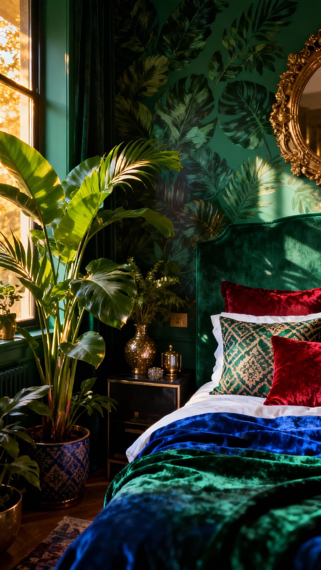 Moody Maximalist Paradise With Jewel Tones