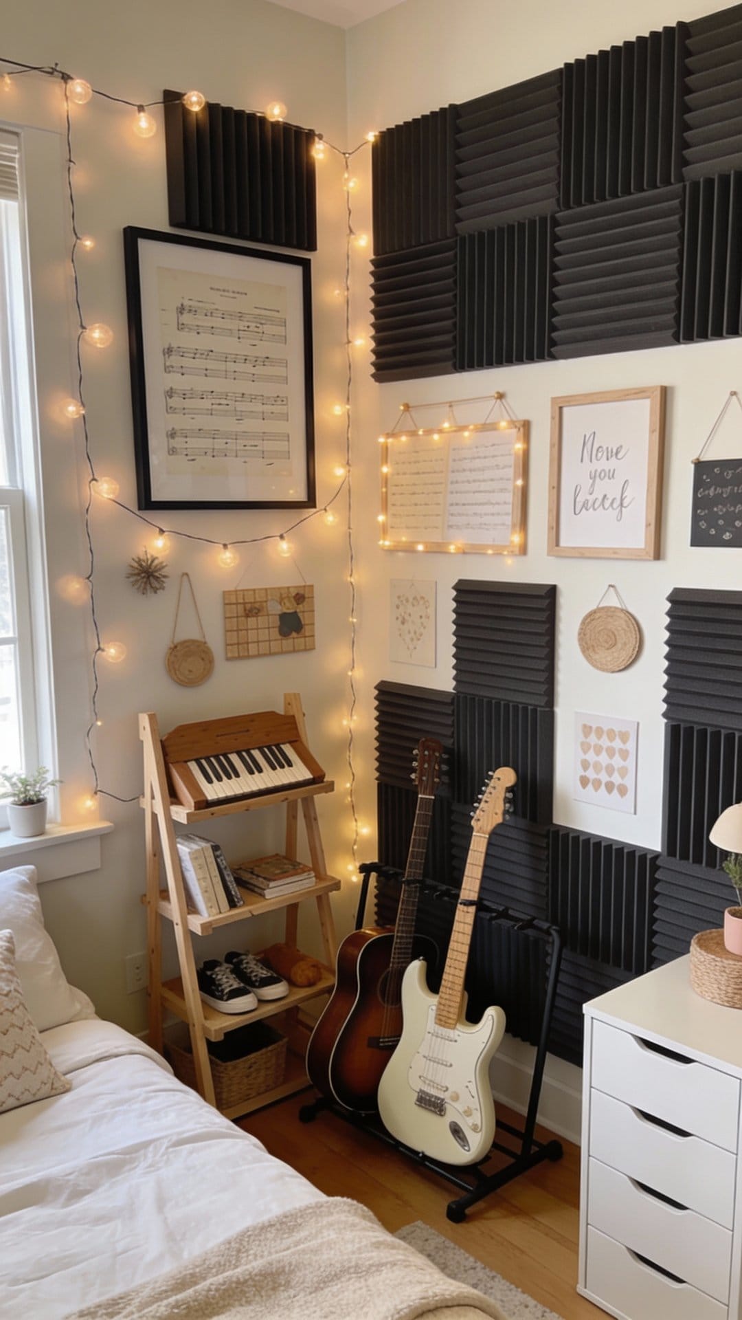 Music Studio Bedroom With Acoustic Style