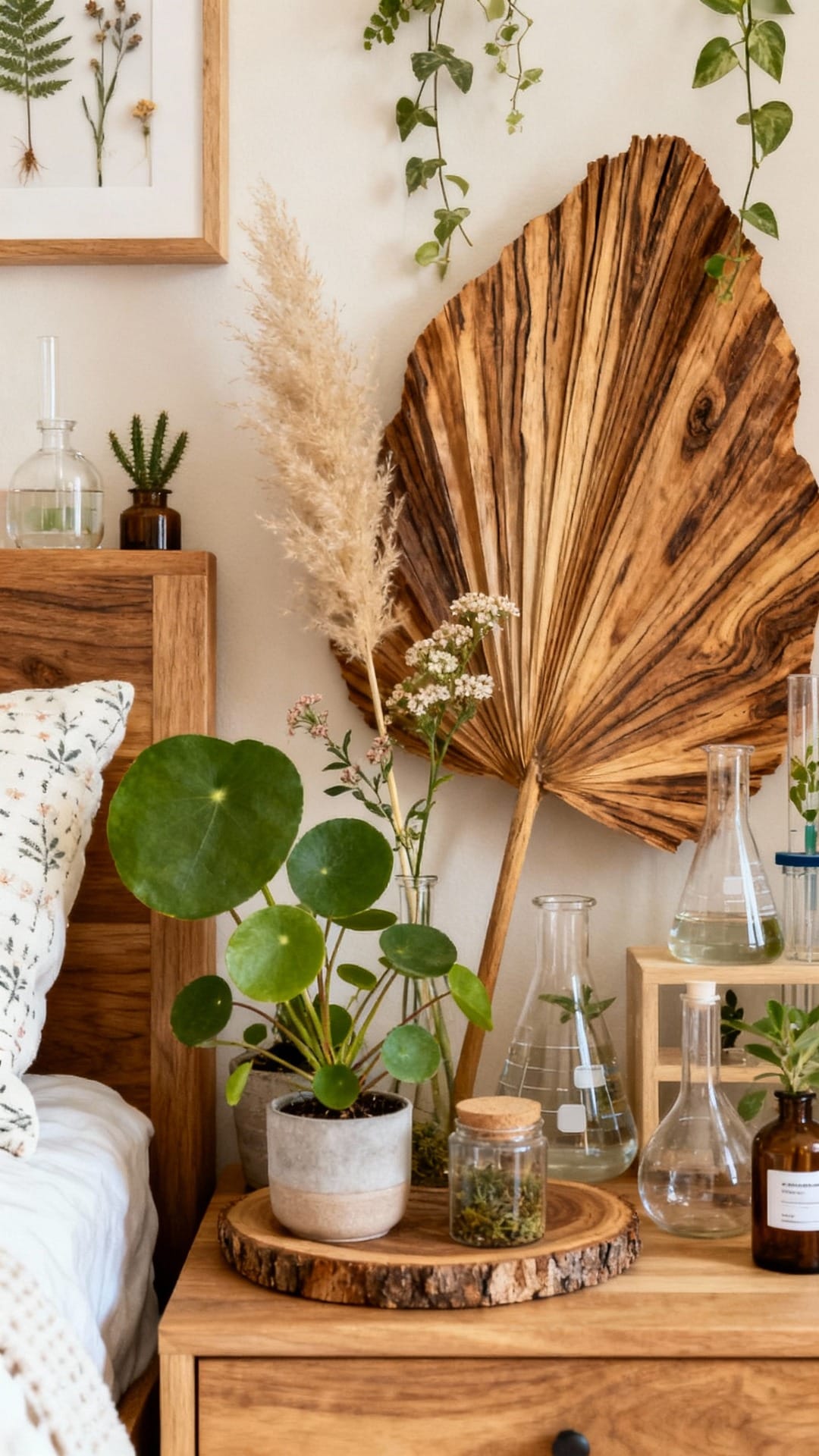 Nature Lab With Botanicals and Woodgrain