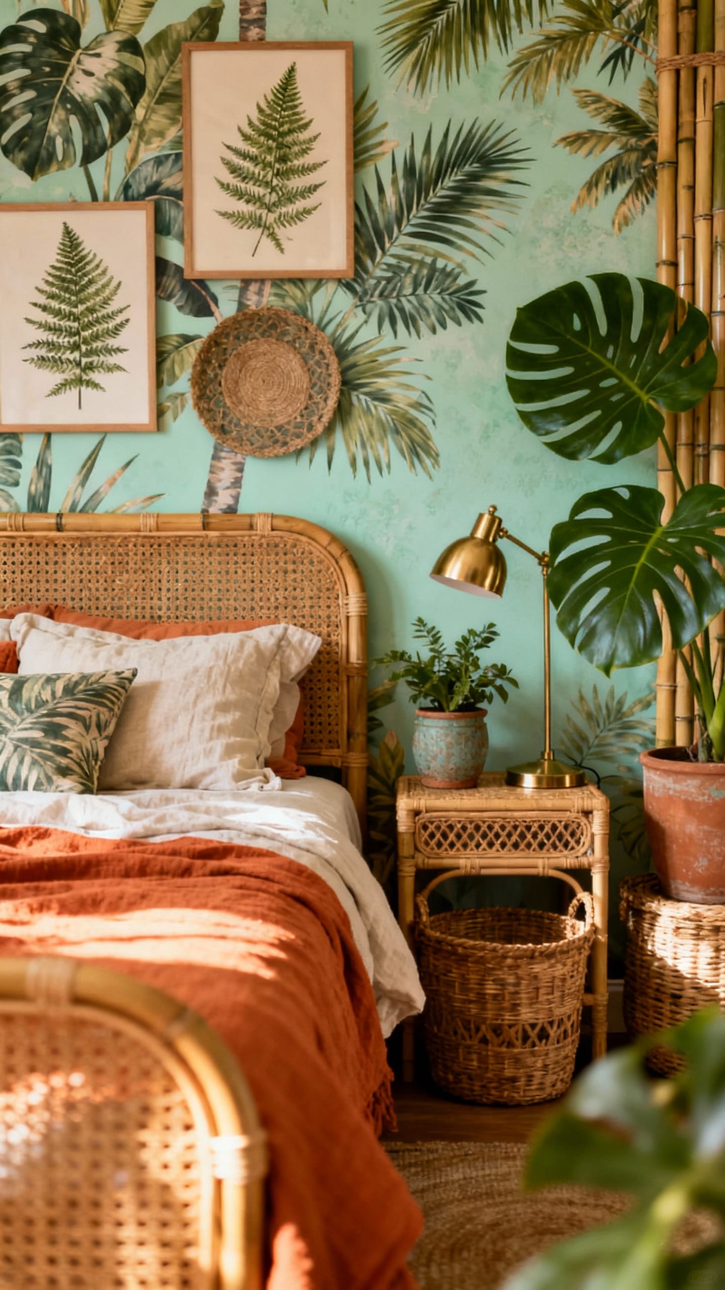 Palm Springs Vintage Tropic With Bamboo Details