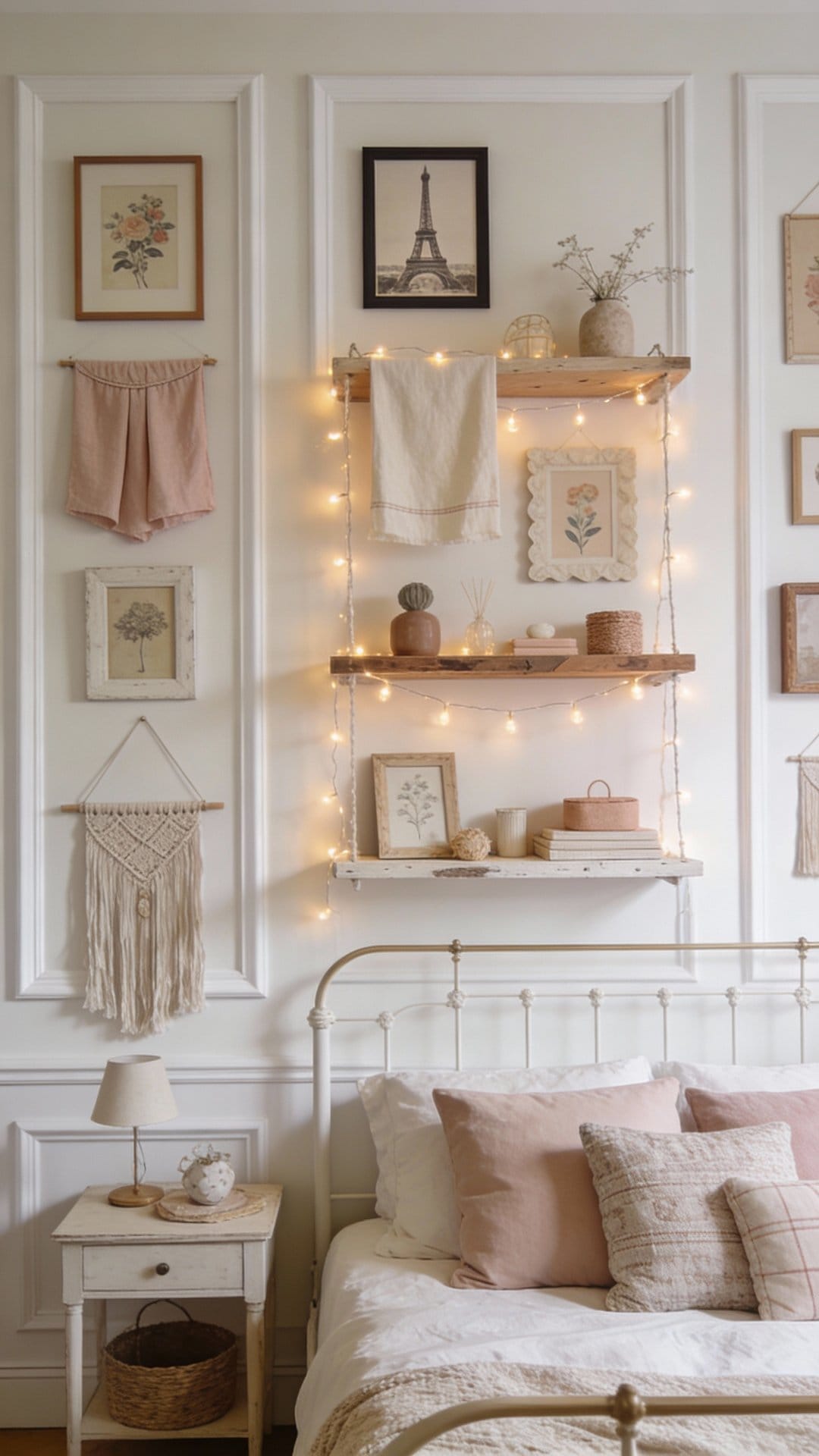 Parisian-Inspired Bedroom With Molding Frames