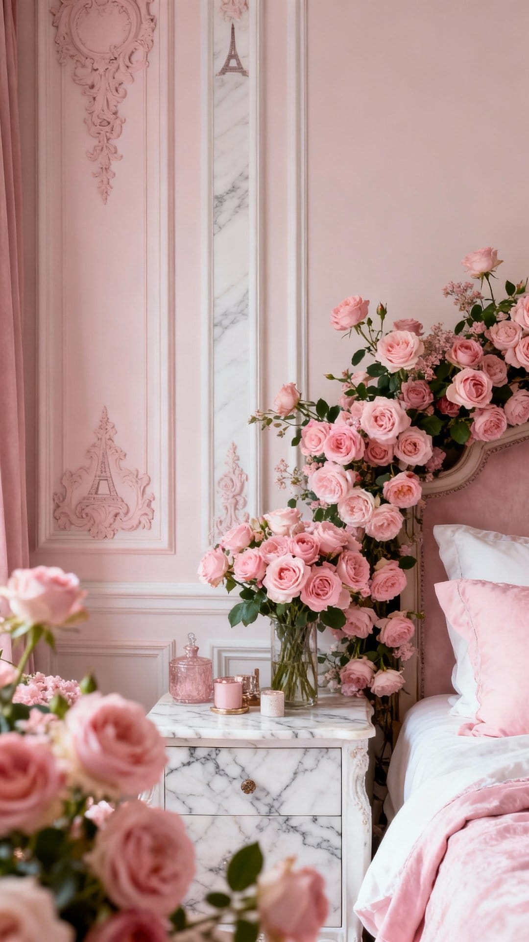 Parisian Rose with Molding and Marble